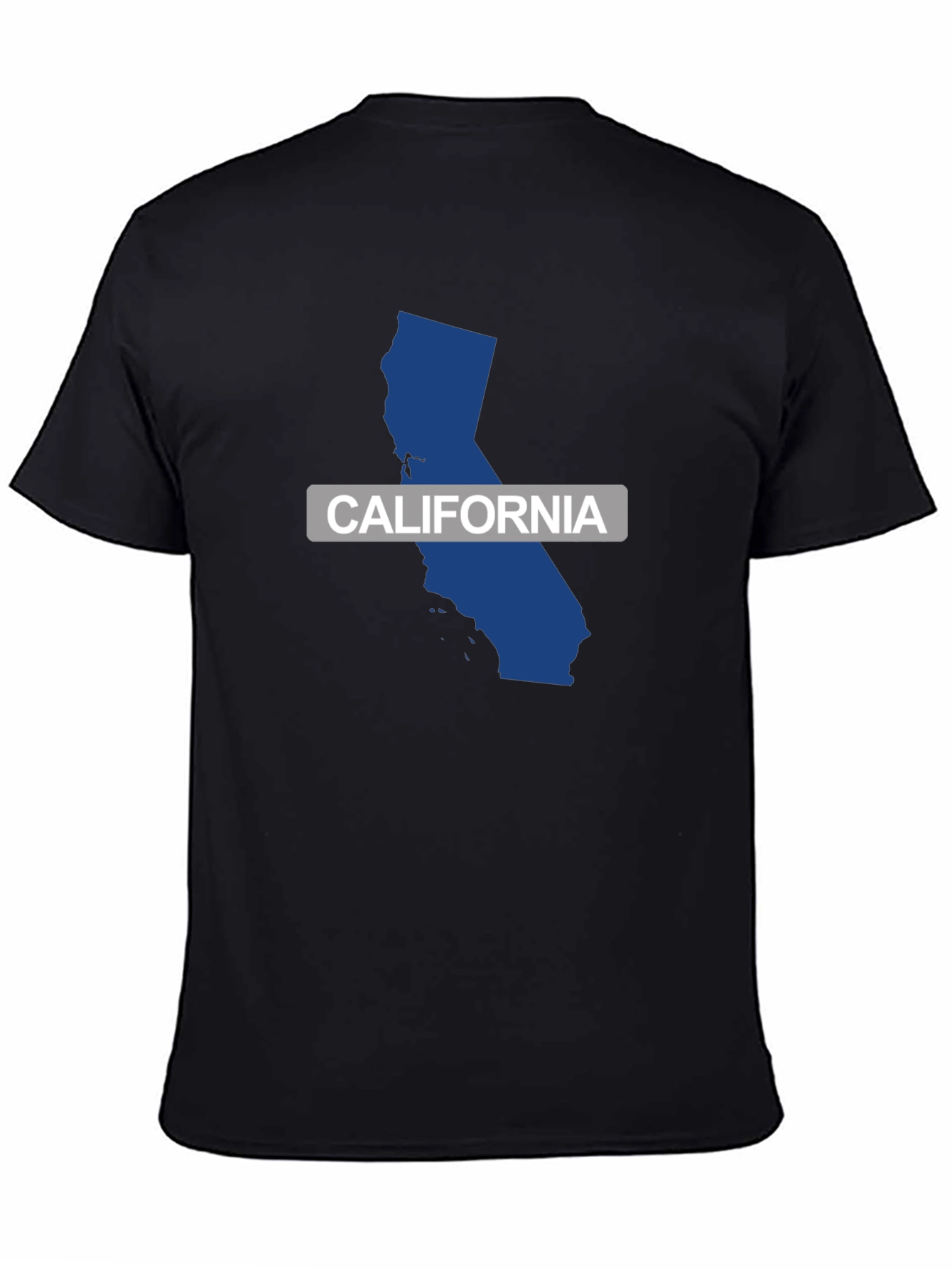 California State Map T-Shirt - Black