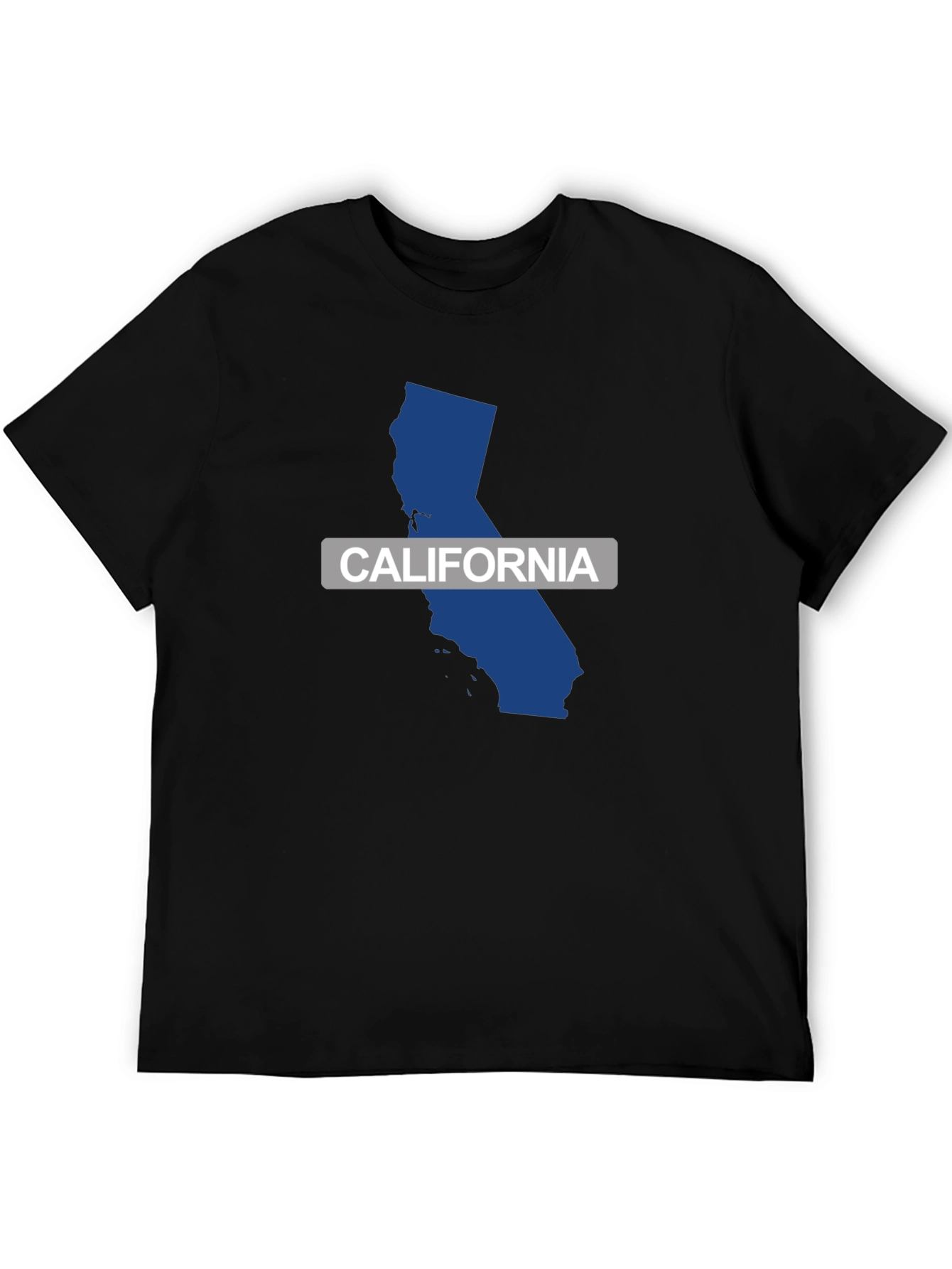 California State Map T-Shirt - Black