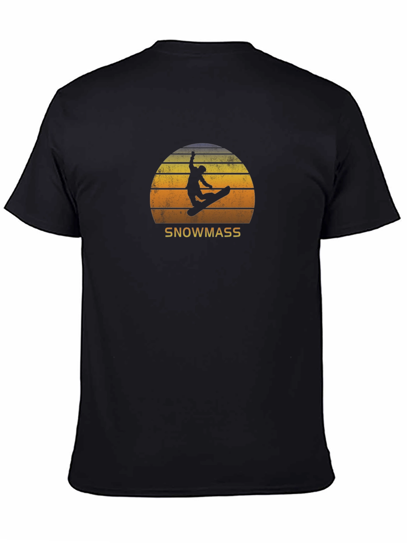 Snowmass Retro Sunset Snowboarder T-Shirt