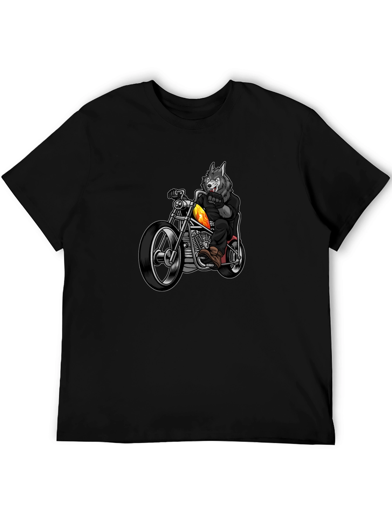 Wolf Rider T-Shirt - Cool Motorcycle Tee