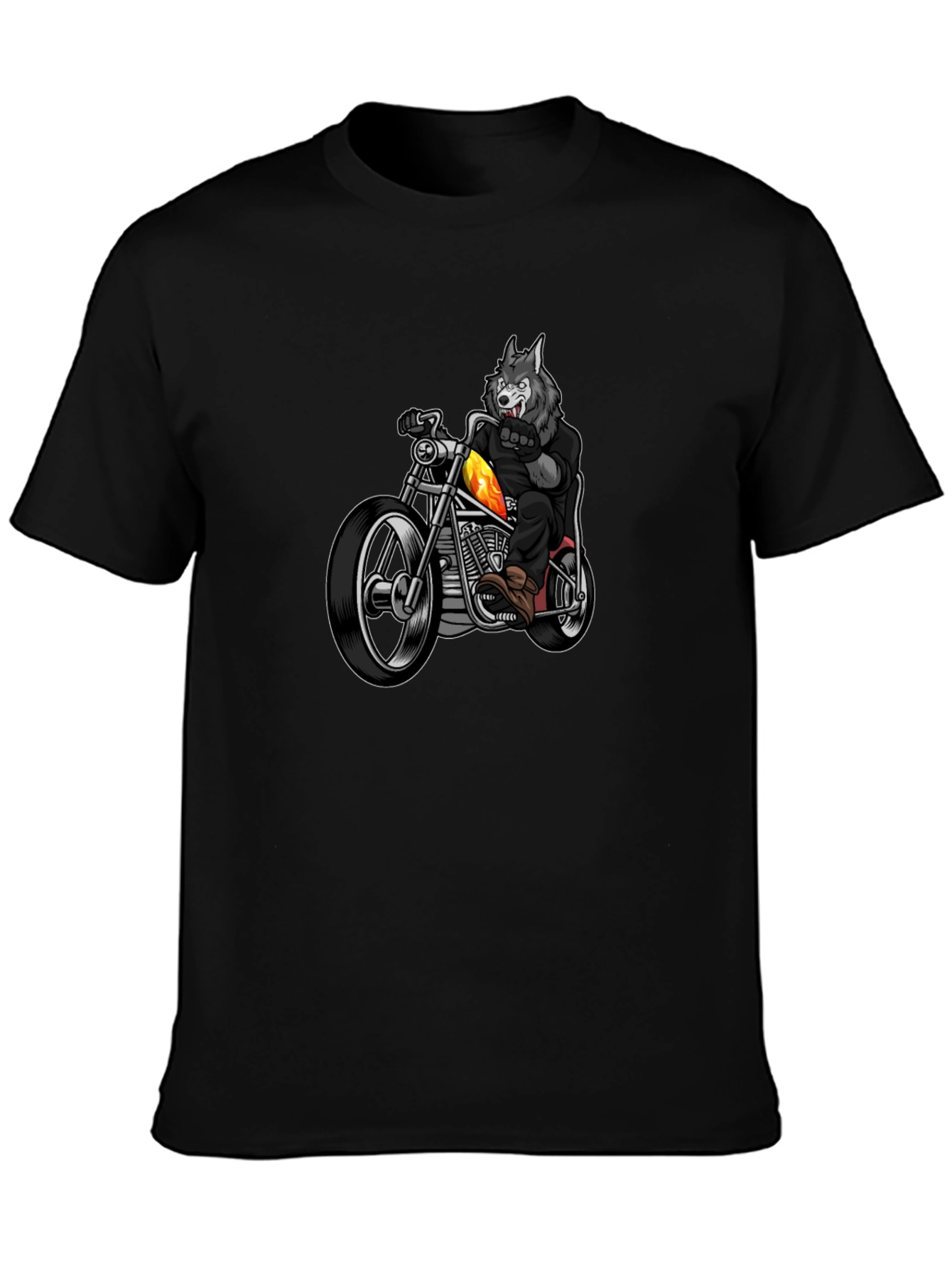 Wolf Rider T-Shirt - Cool Motorcycle Tee