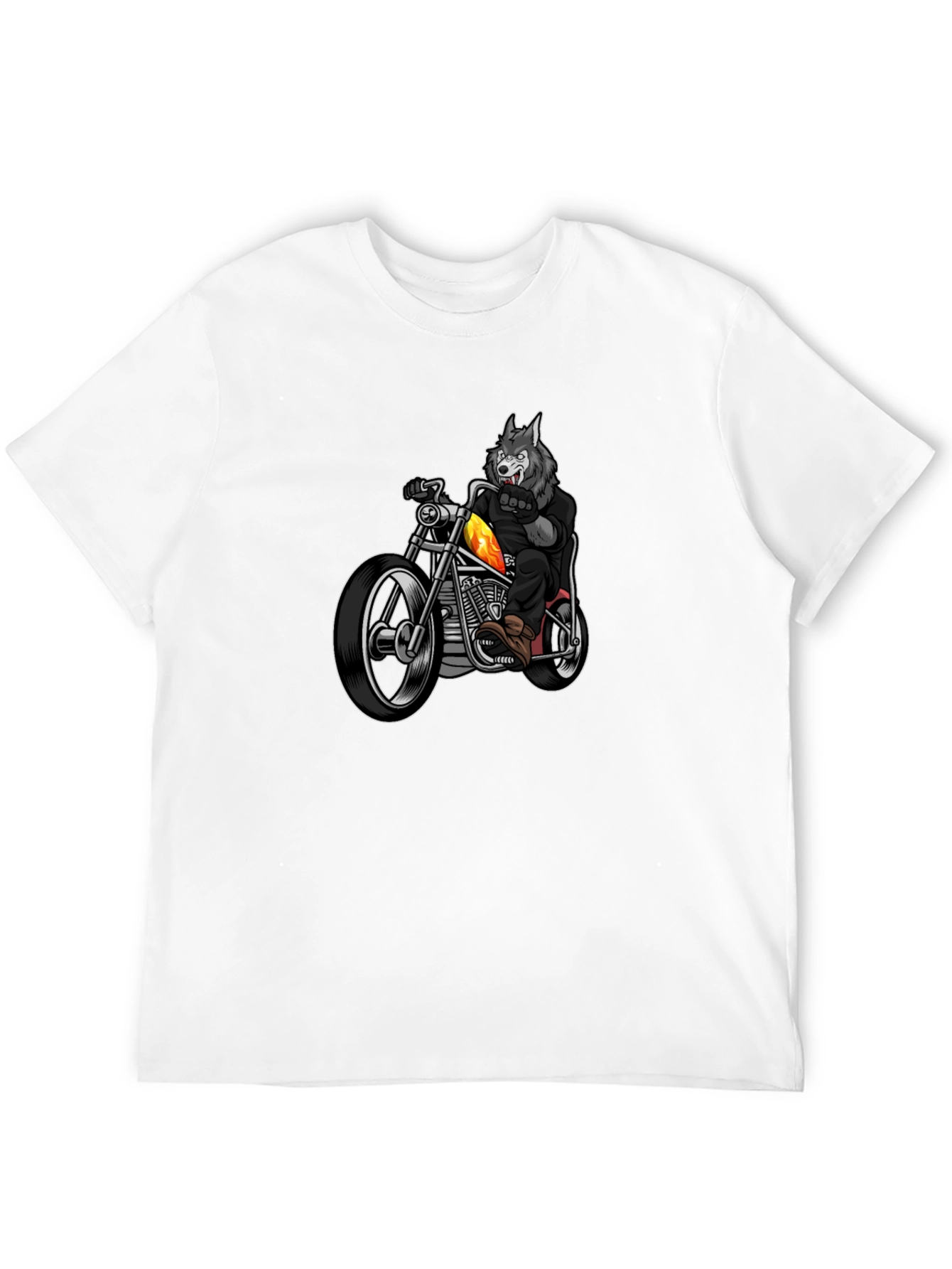 Wolf Rider T-Shirt - Cool Motorcycle Tee