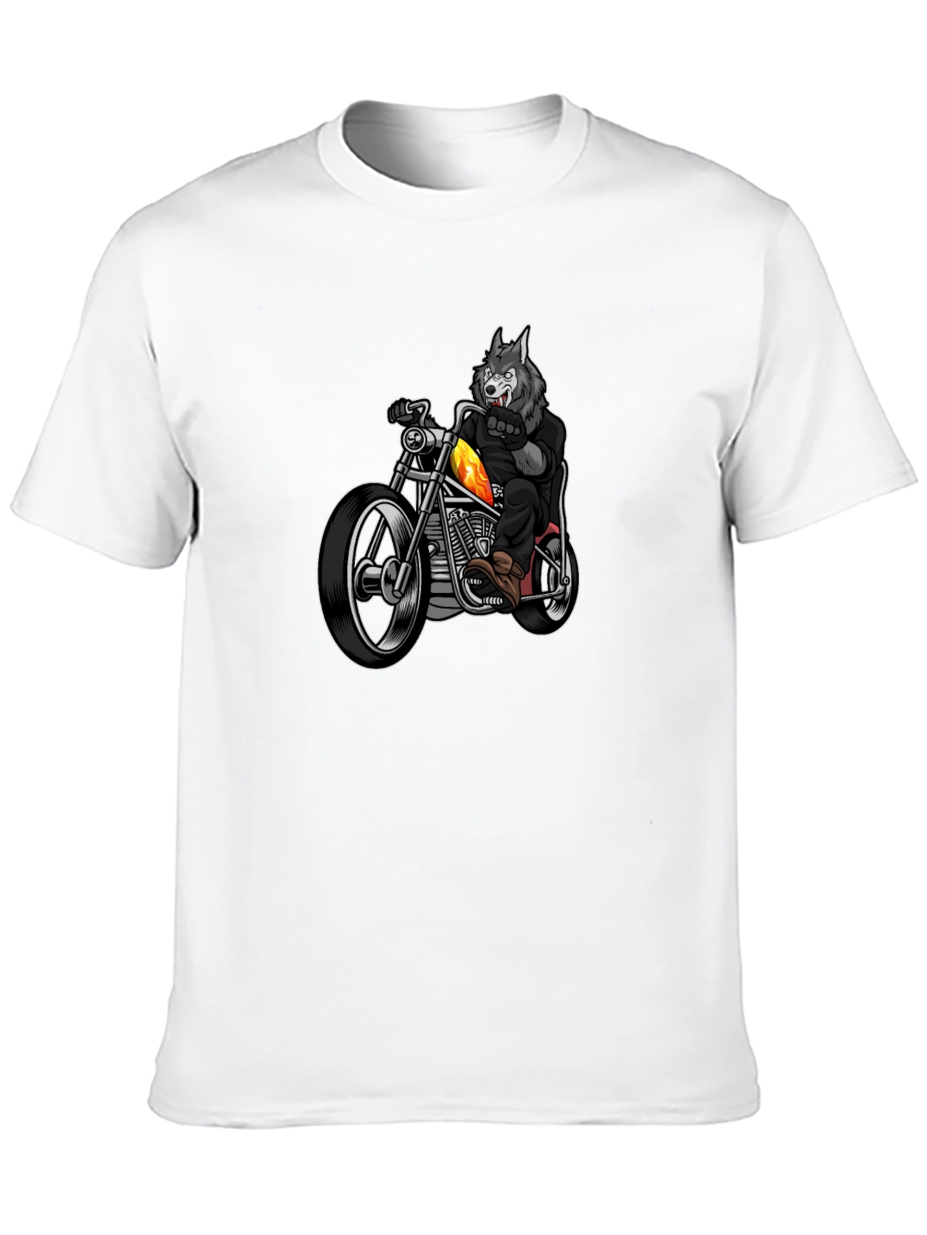 Wolf Rider T-Shirt - Cool Motorcycle Tee