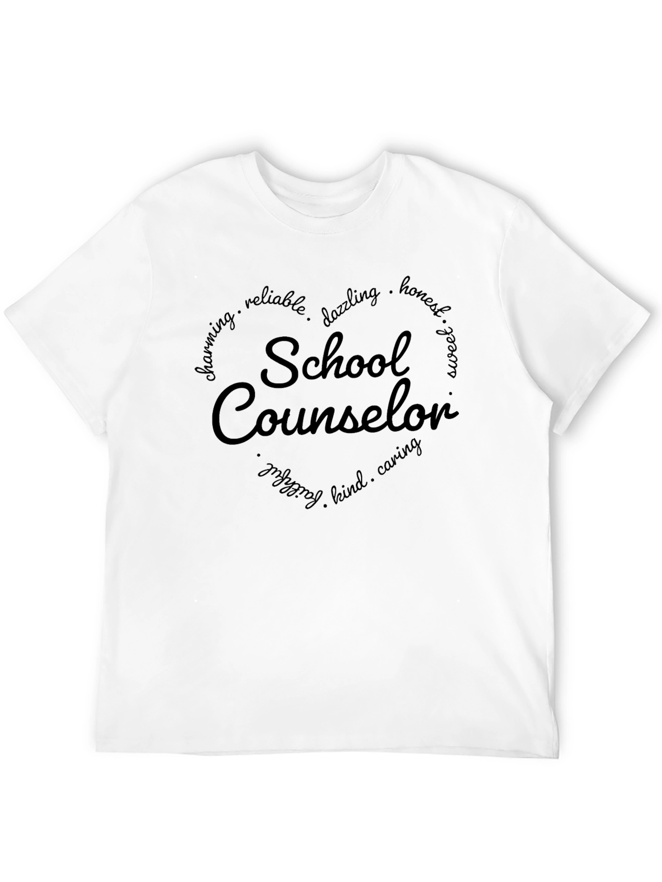 School Counselor T-Shirt - Heart Graphic