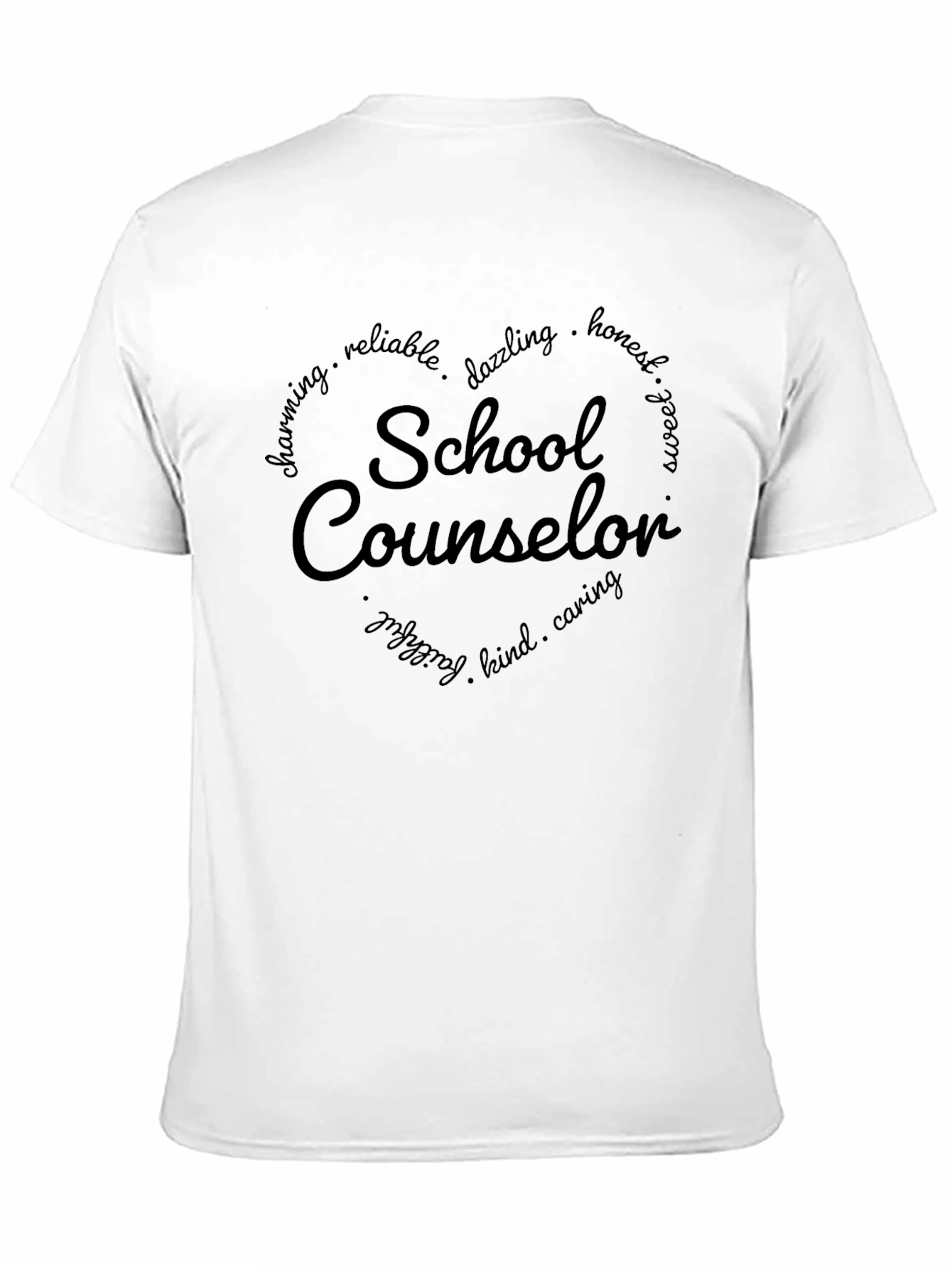 School Counselor T-Shirt - Heart Graphic