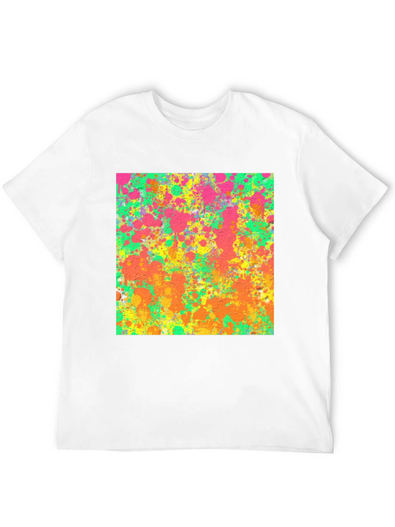 Abstract Splatter Art Black T-Shirt