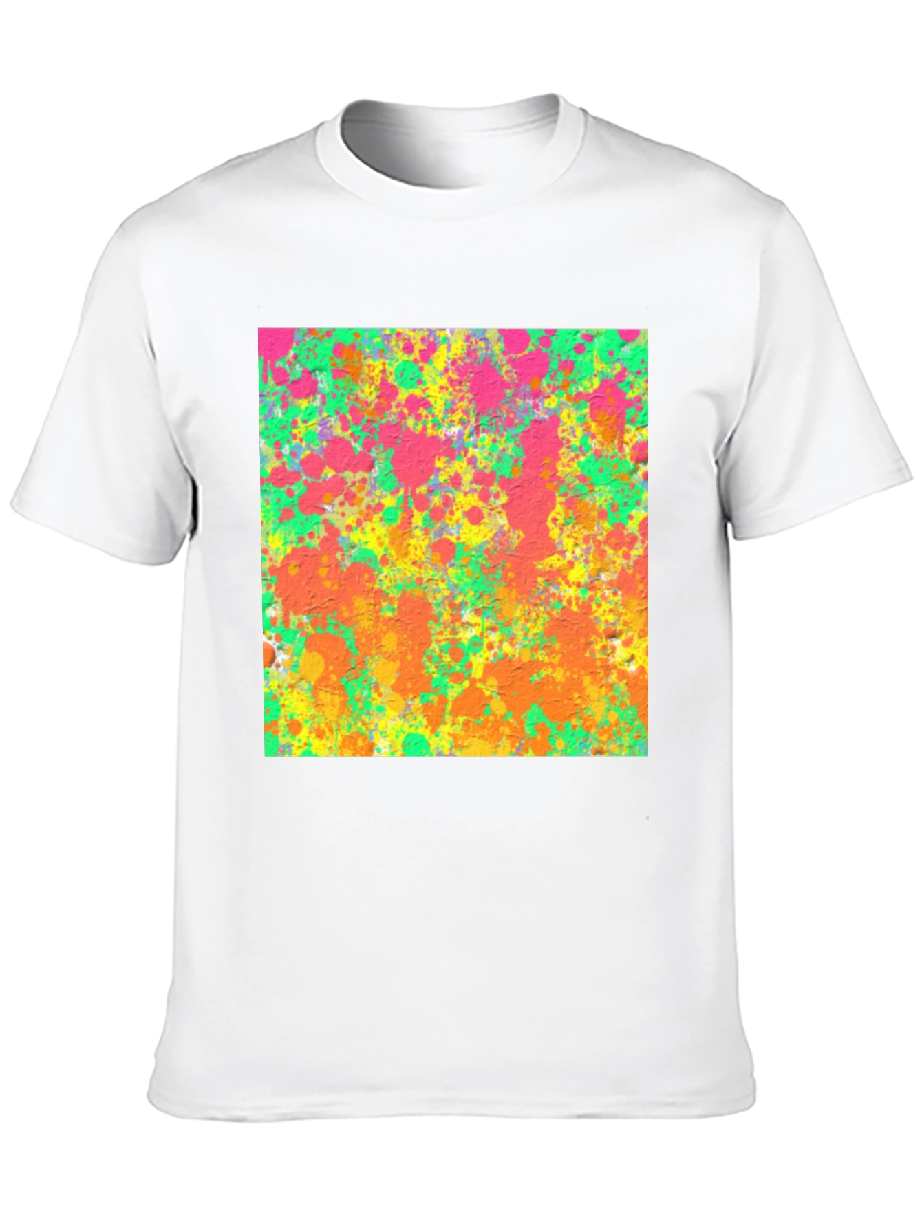 Abstract Splatter Art Black T-Shirt