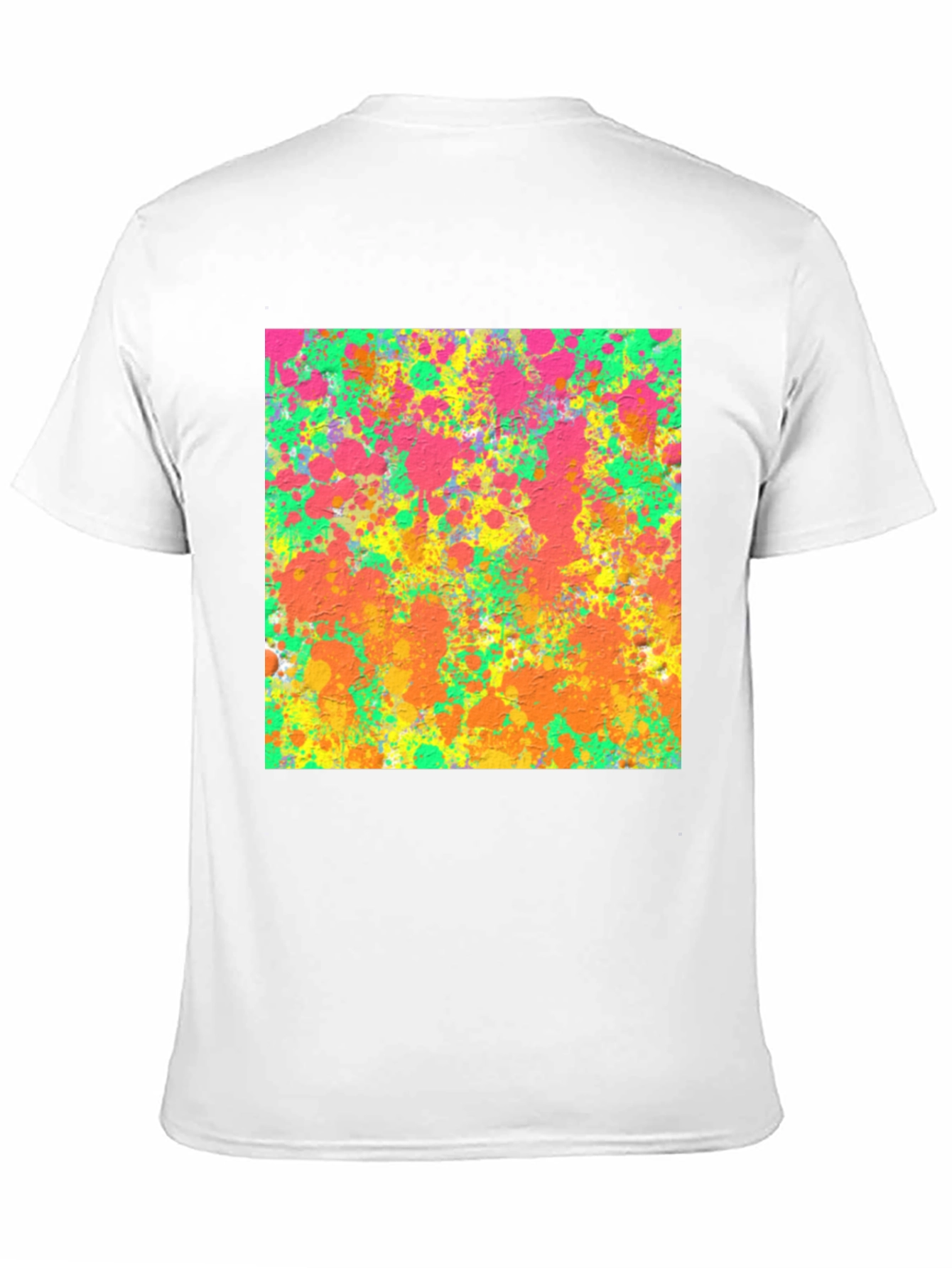 Abstract Splatter Art Black T-Shirt