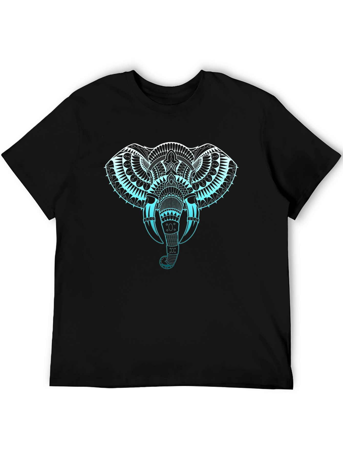 Elephant Graphic Print T-Shirt - Black