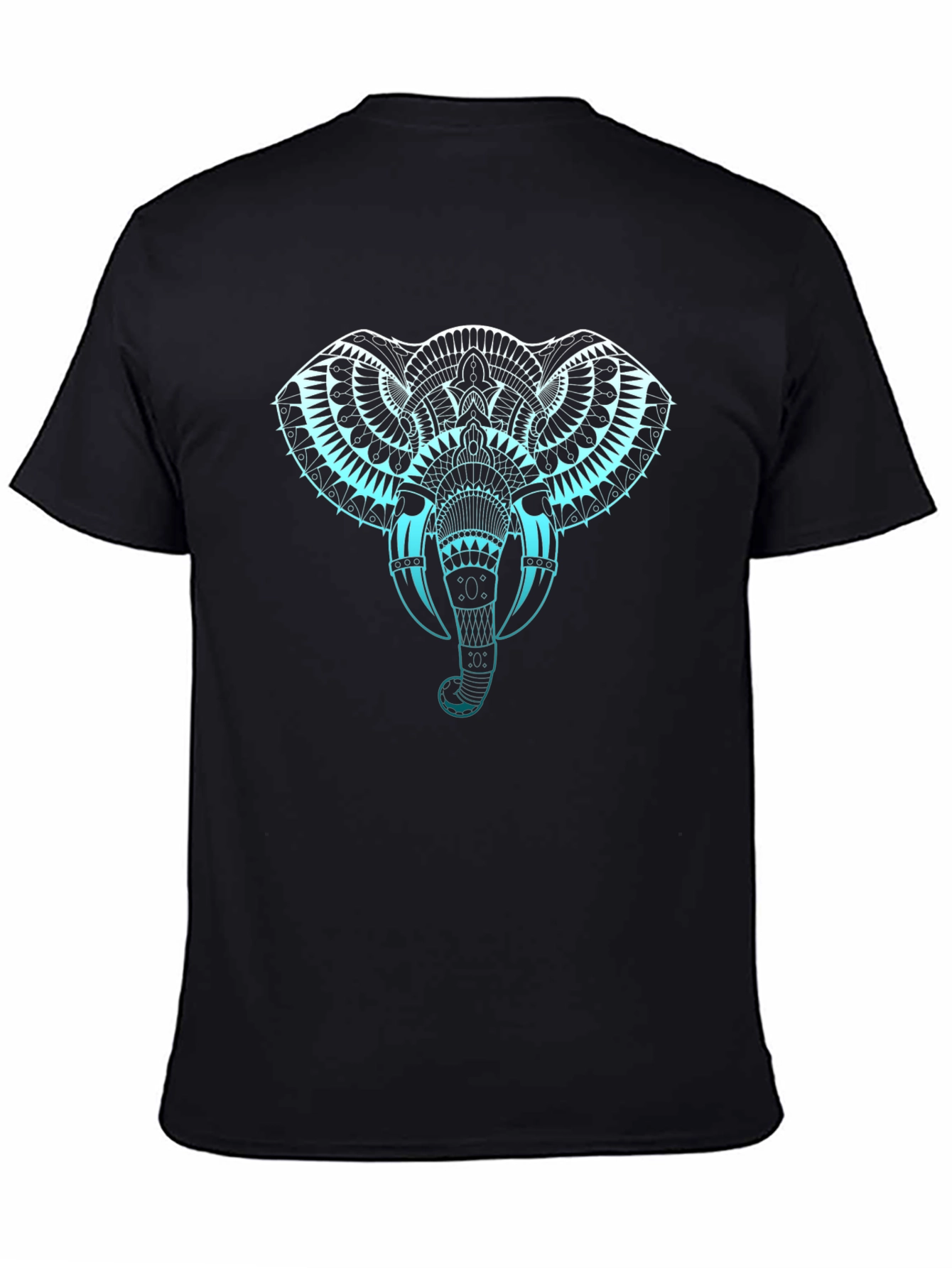 Elephant Graphic Print T-Shirt - Black