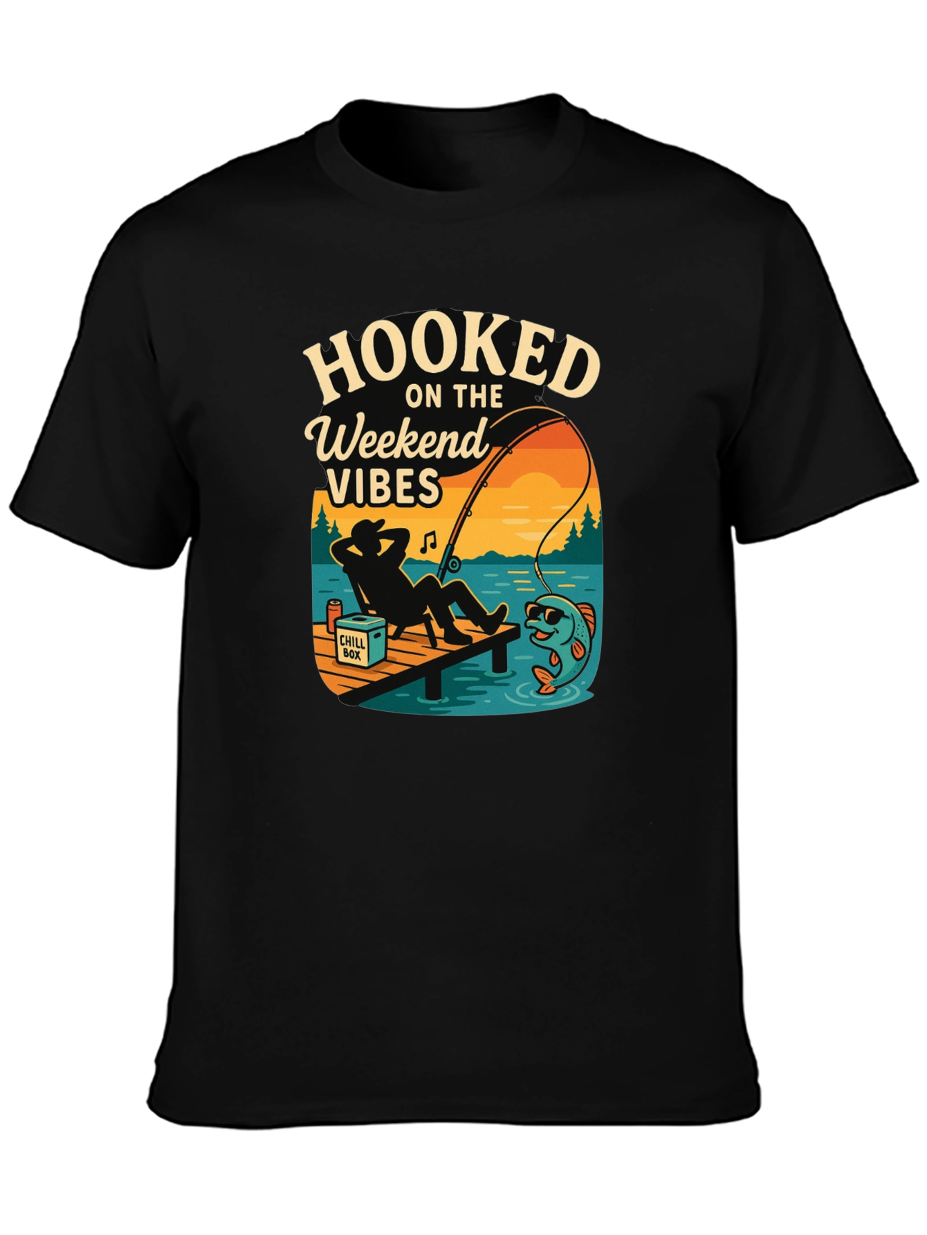 Hooked On The Weekend Vibes Graphic Tee
