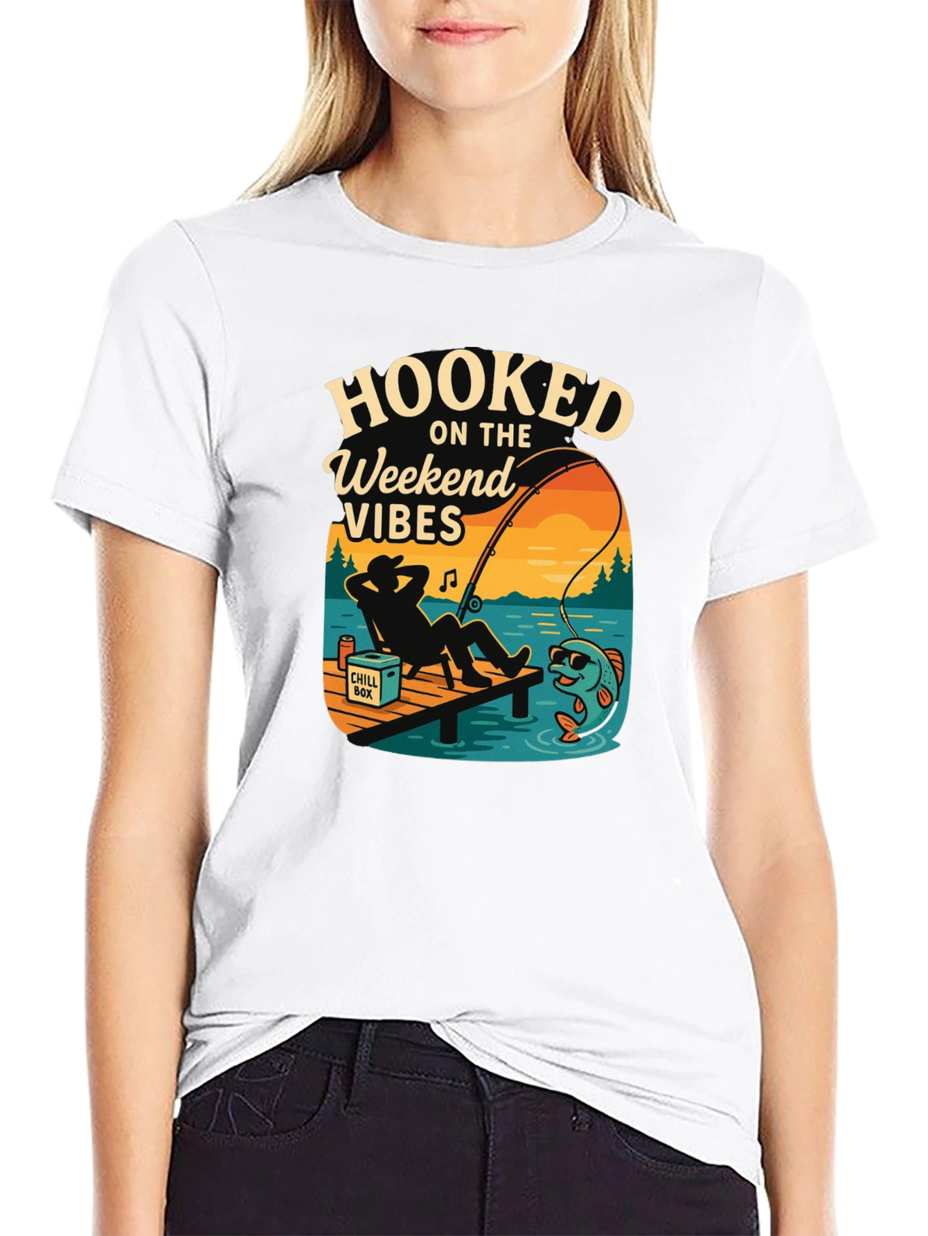 Hooked On The Weekend Vibes Graphic Tee