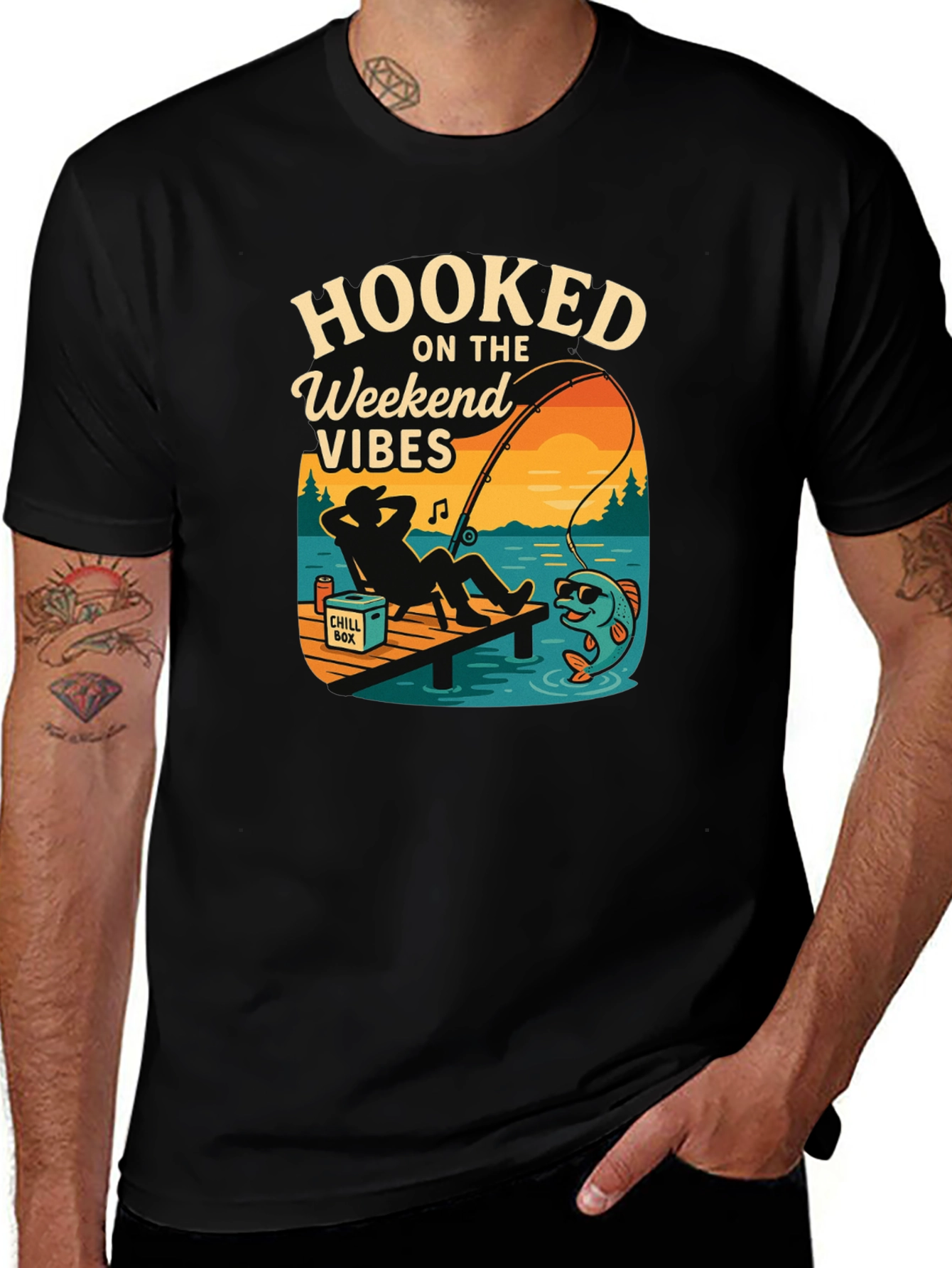 Hooked On The Weekend Vibes Graphic Tee