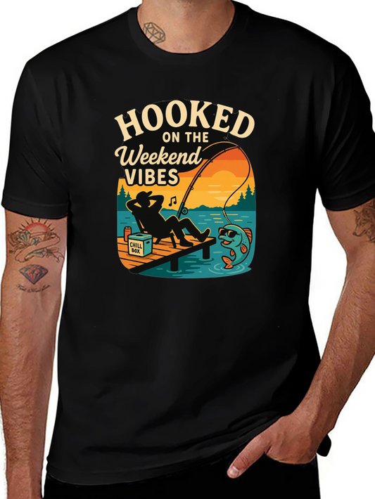 Hooked On The Weekend Vibes Graphic Tee