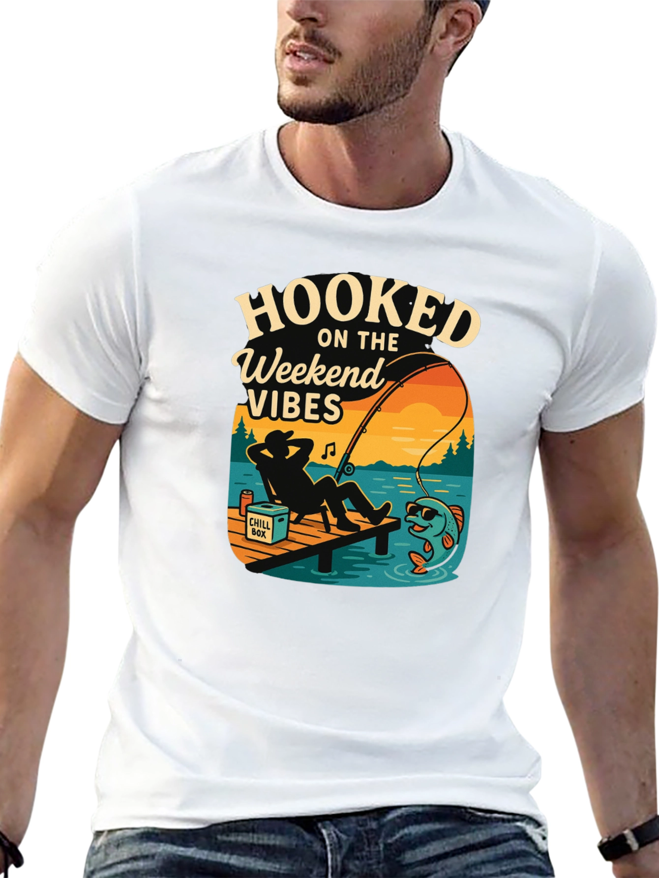 Hooked On The Weekend Vibes Graphic Tee