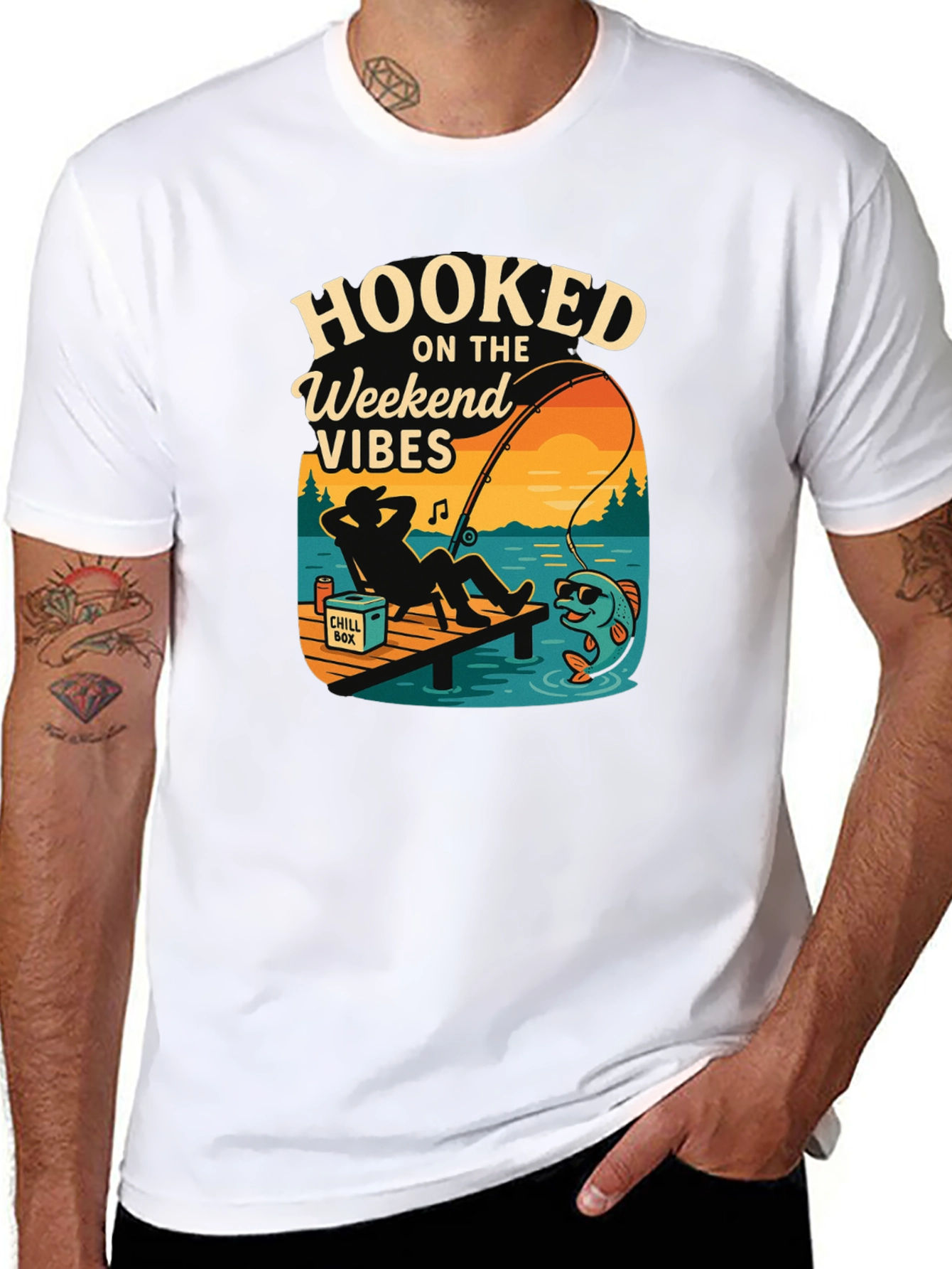 Hooked On The Weekend Vibes Graphic Tee