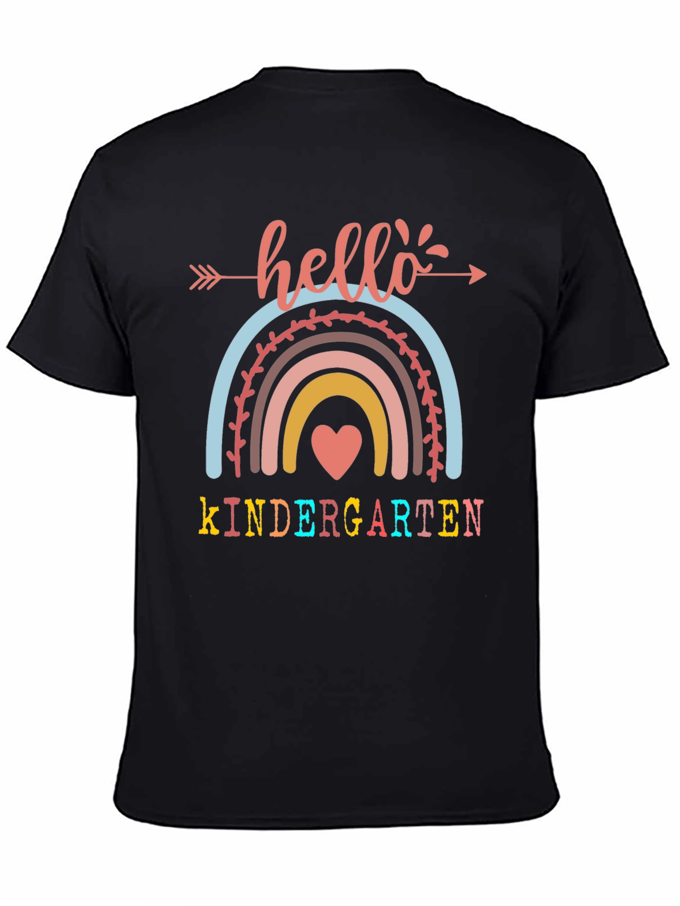 Hello Kindergarten Teacher Shirt Cute Rainbow Tee