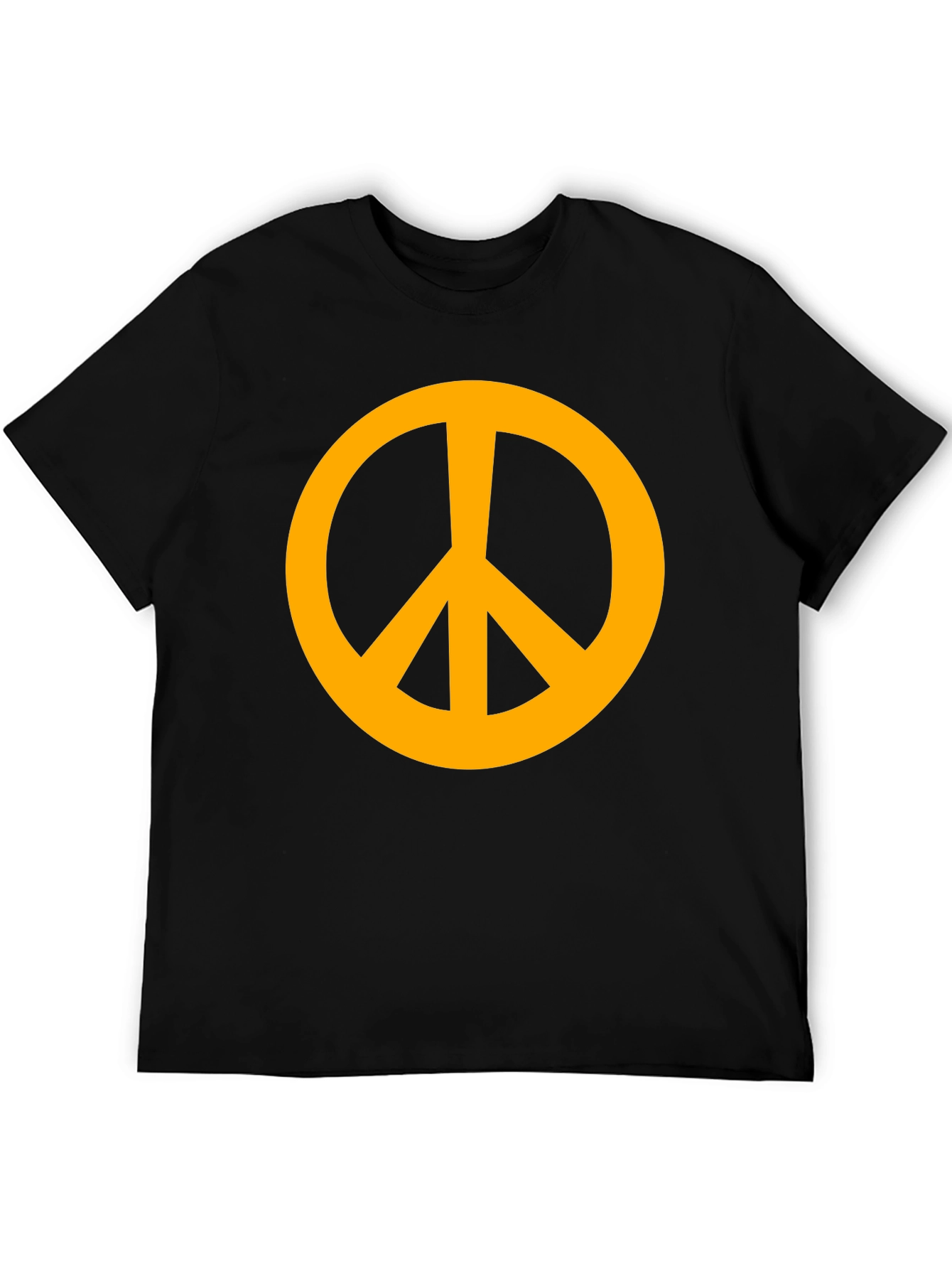 Retro Peace Sign Graphic Tee - Black