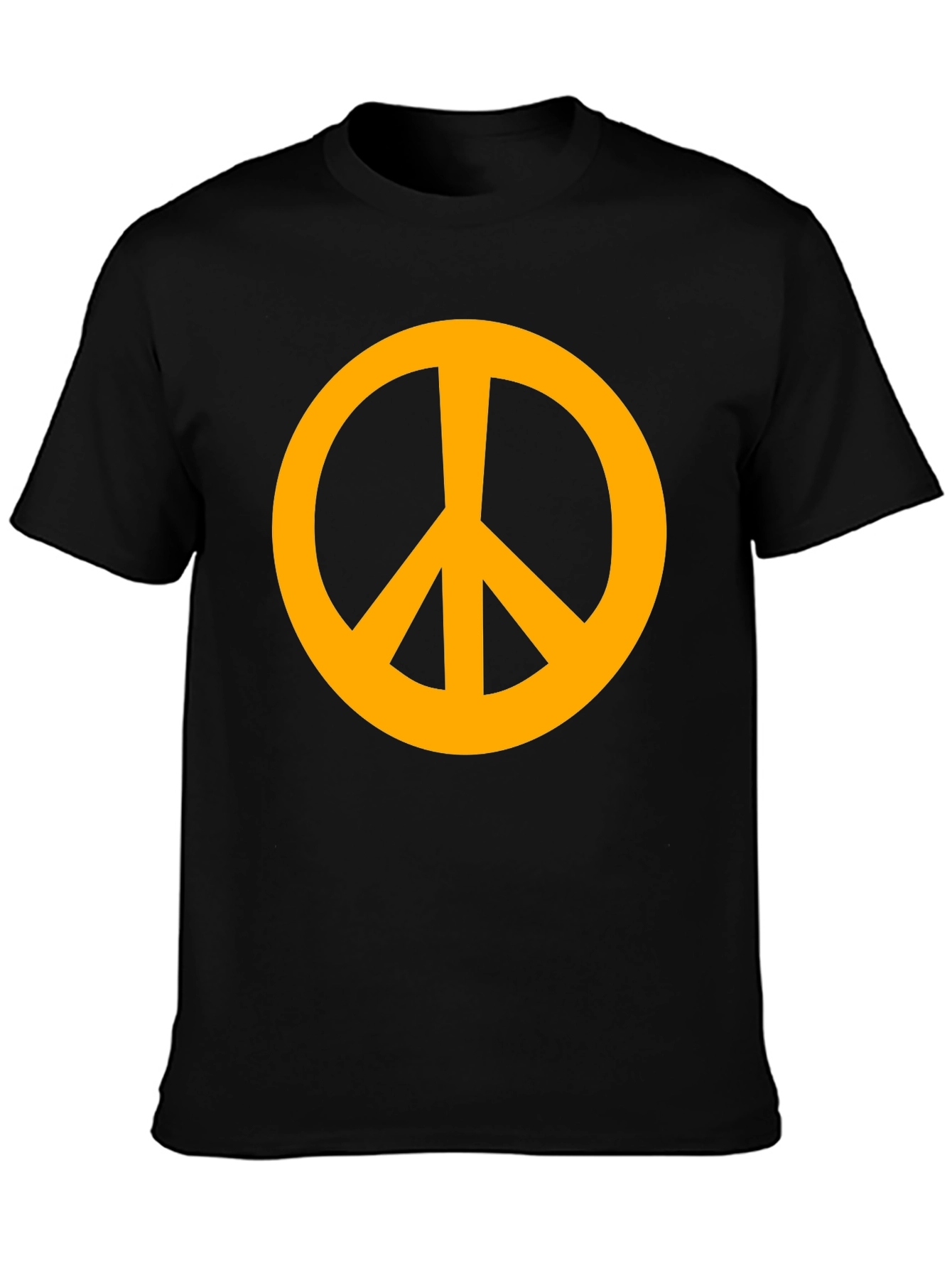 Retro Peace Sign Graphic Tee - Black