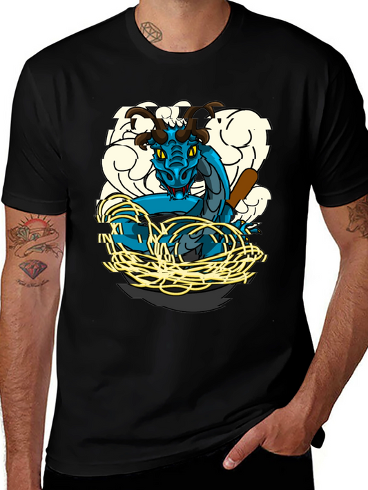Dragon & Baseball Bat Graphic T-Shirt