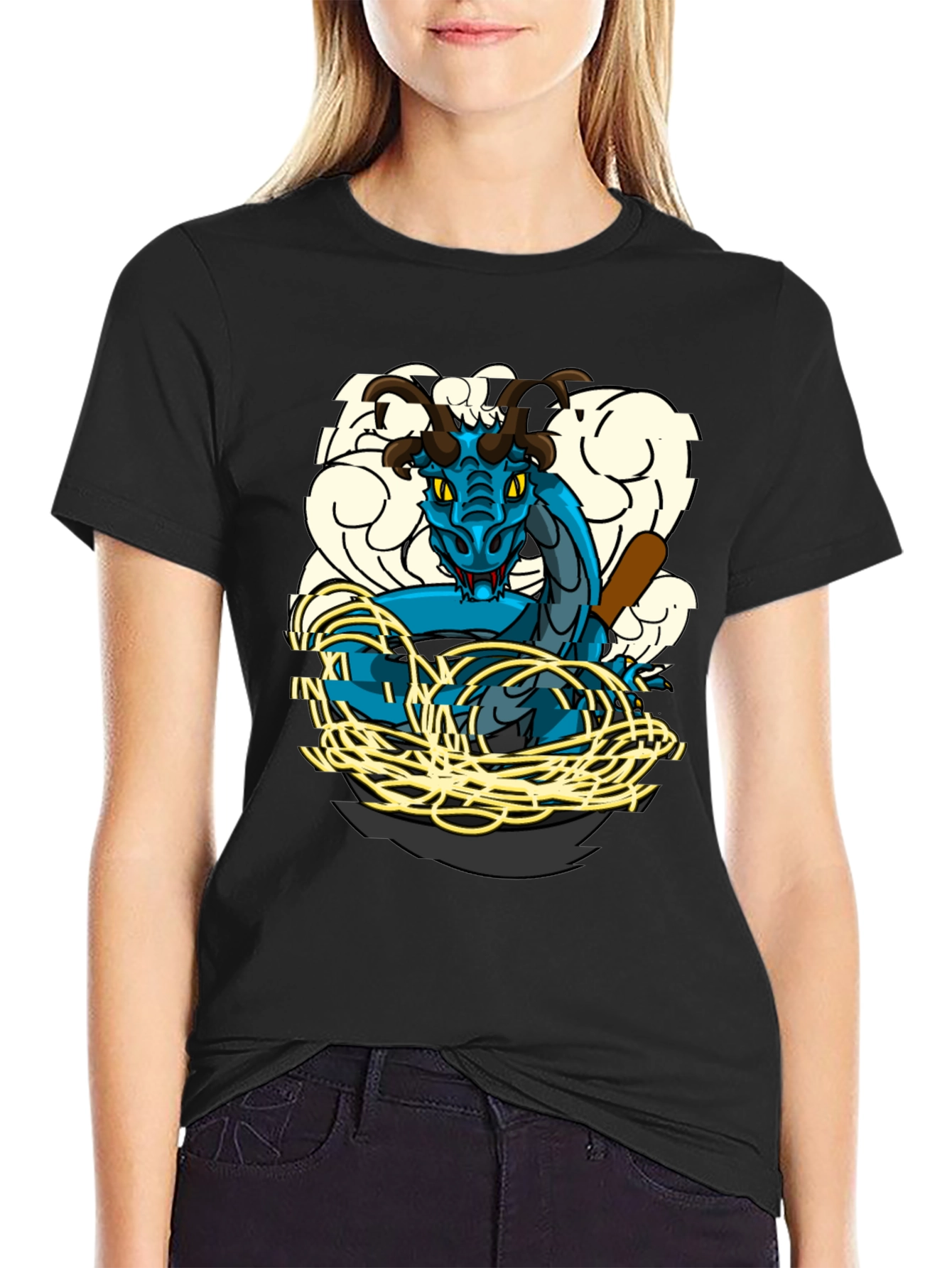 Dragon & Baseball Bat Graphic T-Shirt
