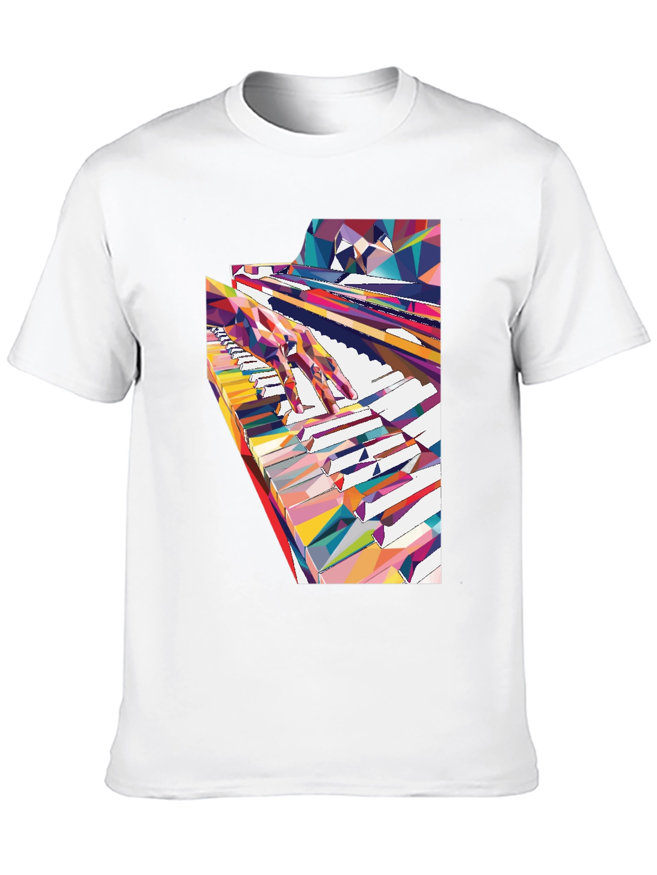 Abstract Piano Keys Graphic Tee - Music Lover Shirt