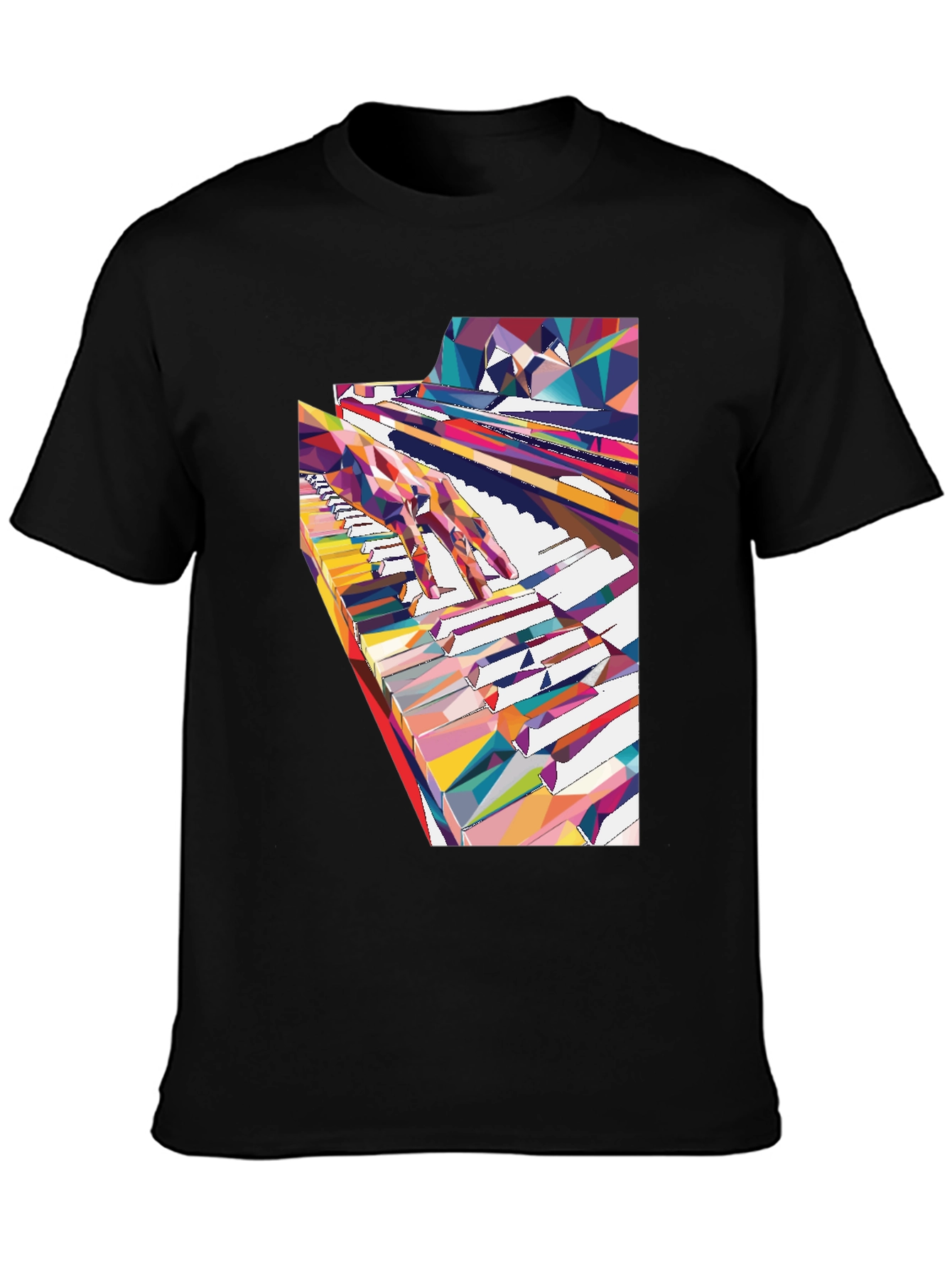 Abstract Piano Keys Graphic Tee - Music Lover Shirt