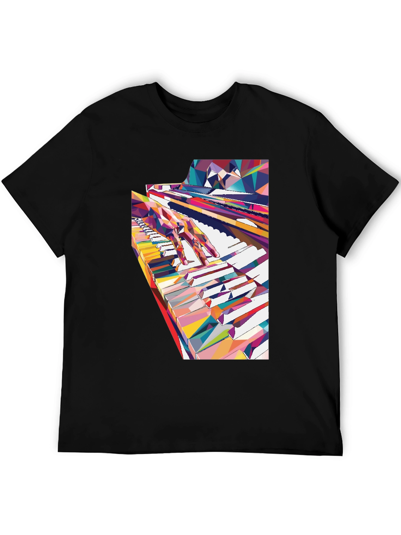 Abstract Piano Keys Graphic Tee - Music Lover Shirt