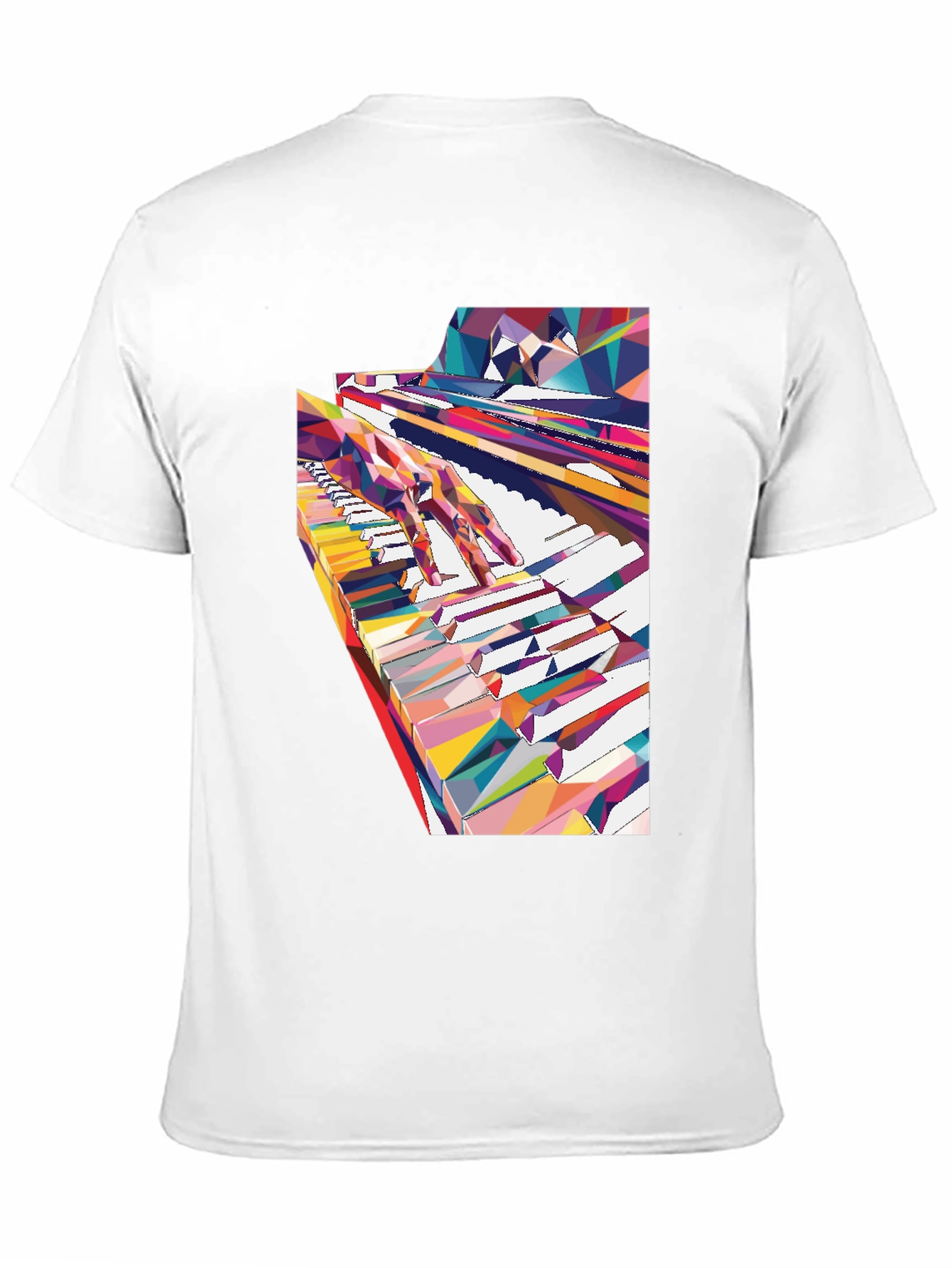 Abstract Piano Keys Graphic Tee - Music Lover Shirt