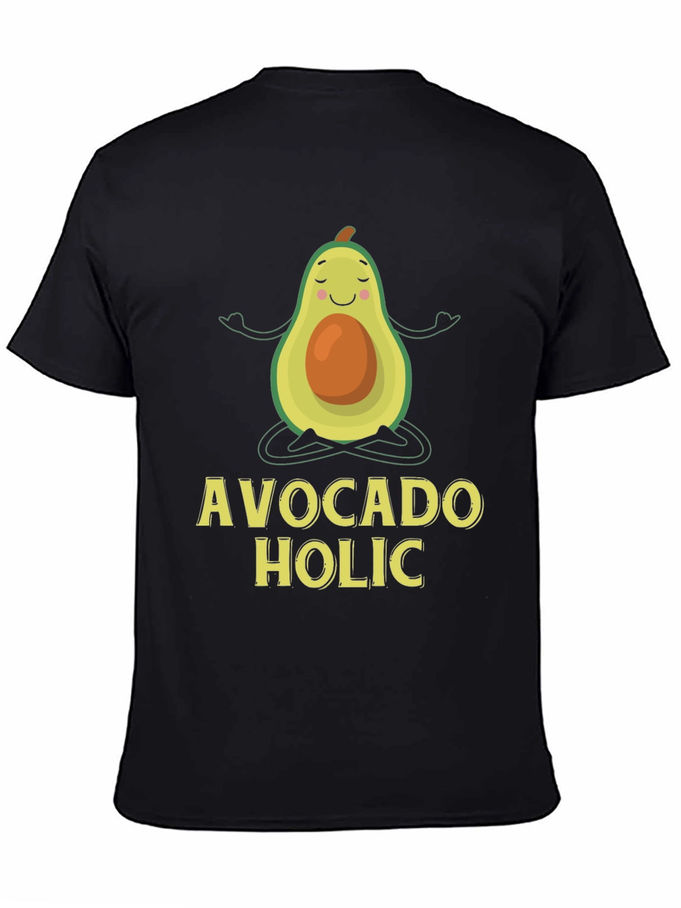 Avocado Holic T-Shirt - Yoga Cartoon Graphic Tee