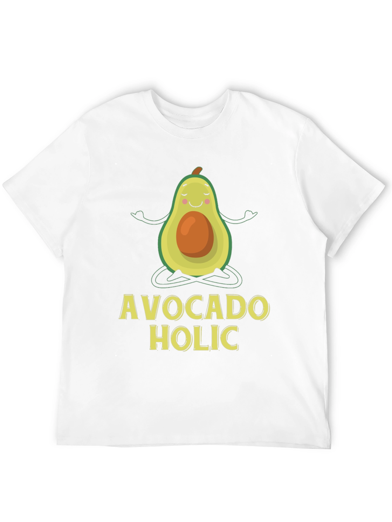 Avocado Holic T-Shirt - Yoga Cartoon Graphic Tee