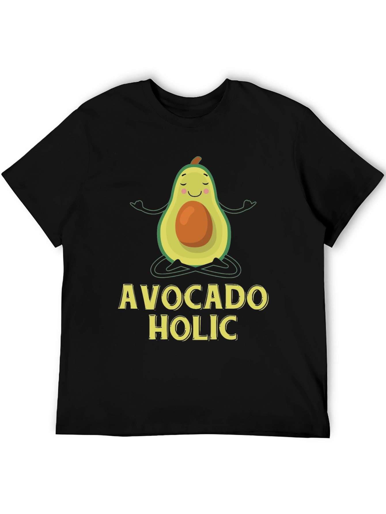 Avocado Holic T-Shirt - Yoga Cartoon Graphic Tee