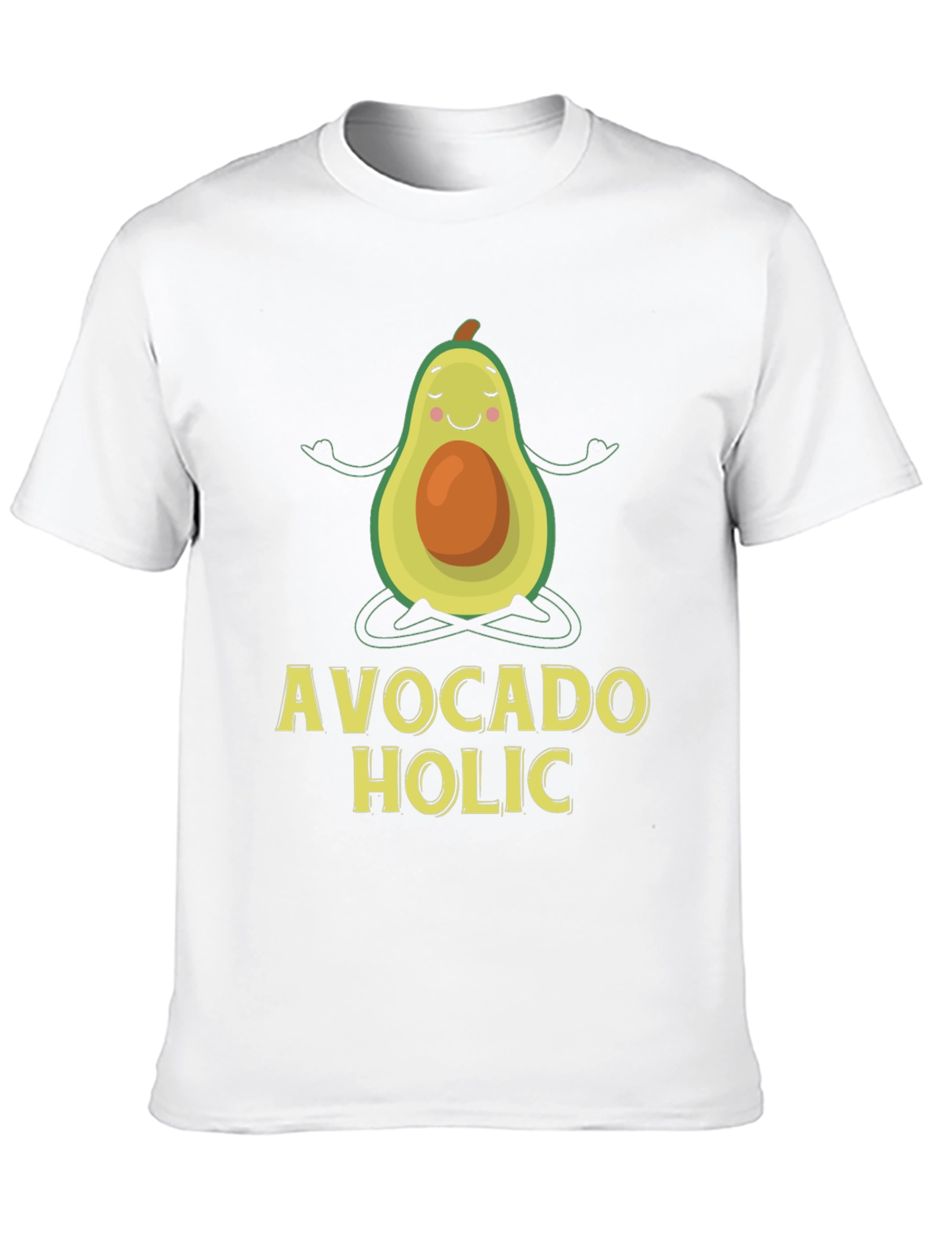 Avocado Holic T-Shirt - Yoga Cartoon Graphic Tee