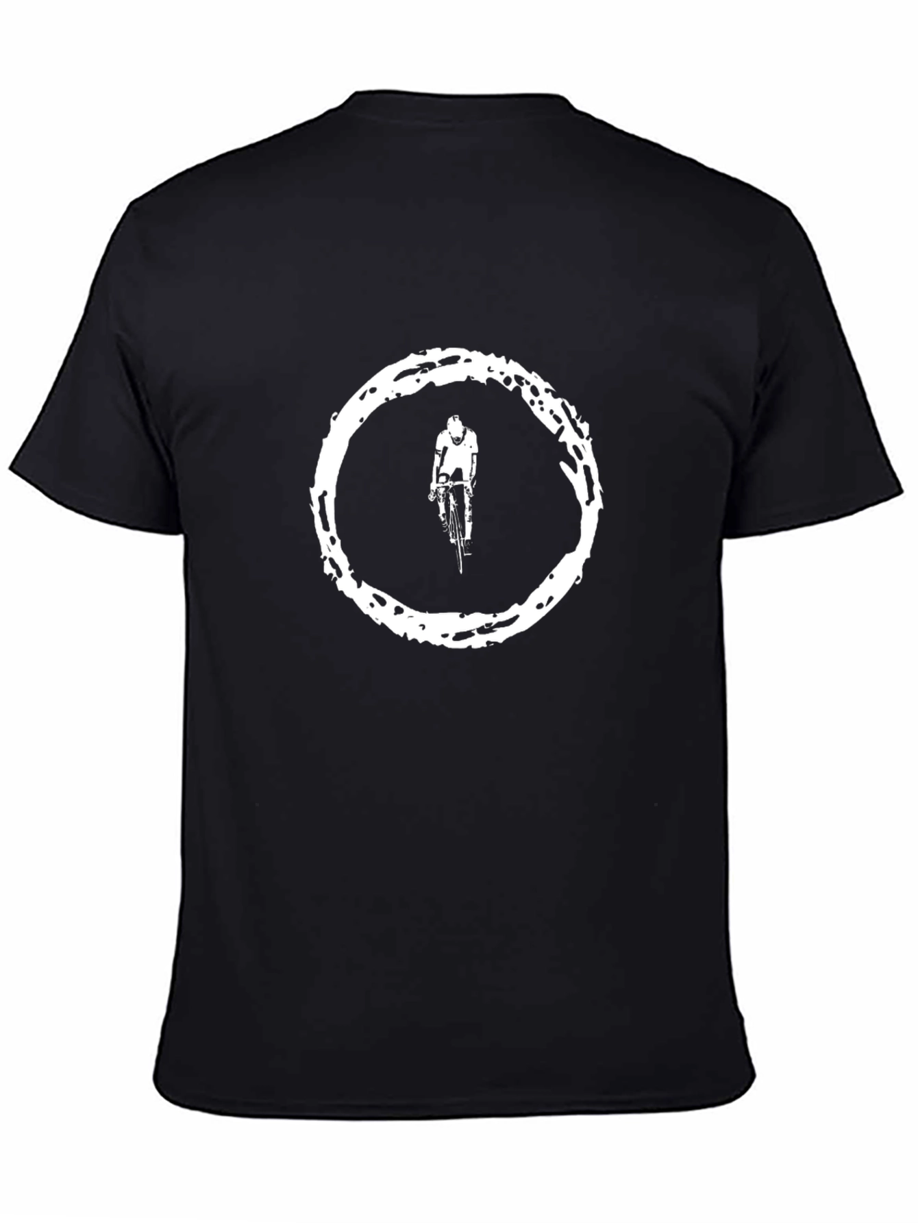 Cyclist Graphic Tee - Black Cotton Blend