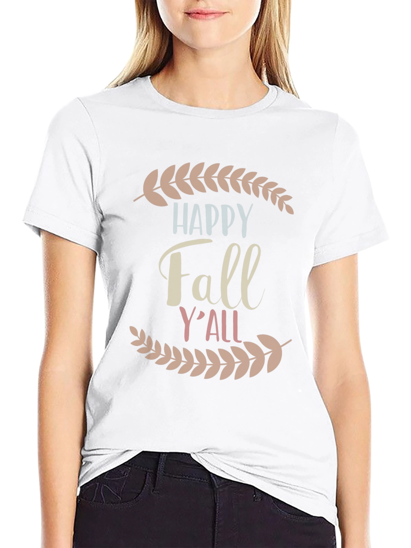 Happy Fall Yall Graphic Tee - Autumn Comfort
