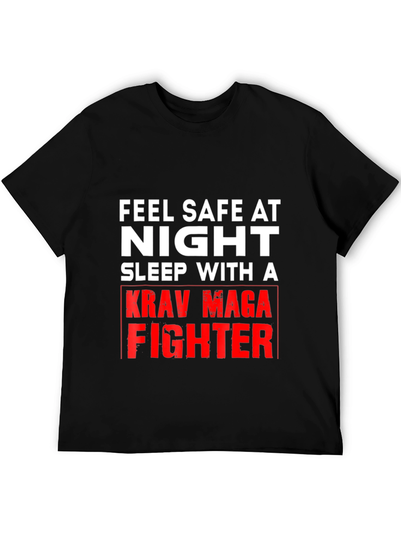Feel Safe At Night Krav Maga Fighter Graphic Tee