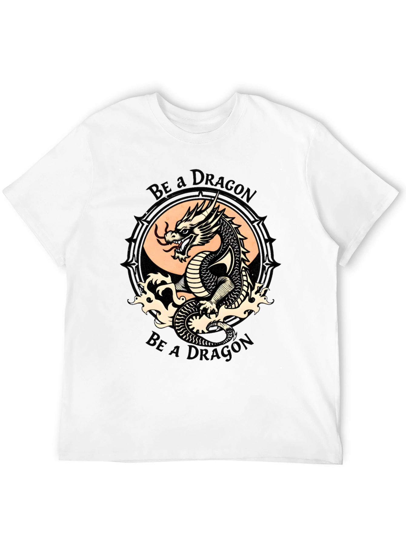 Be a Dragon Graphic Tee - Stylish Black T-Shirt