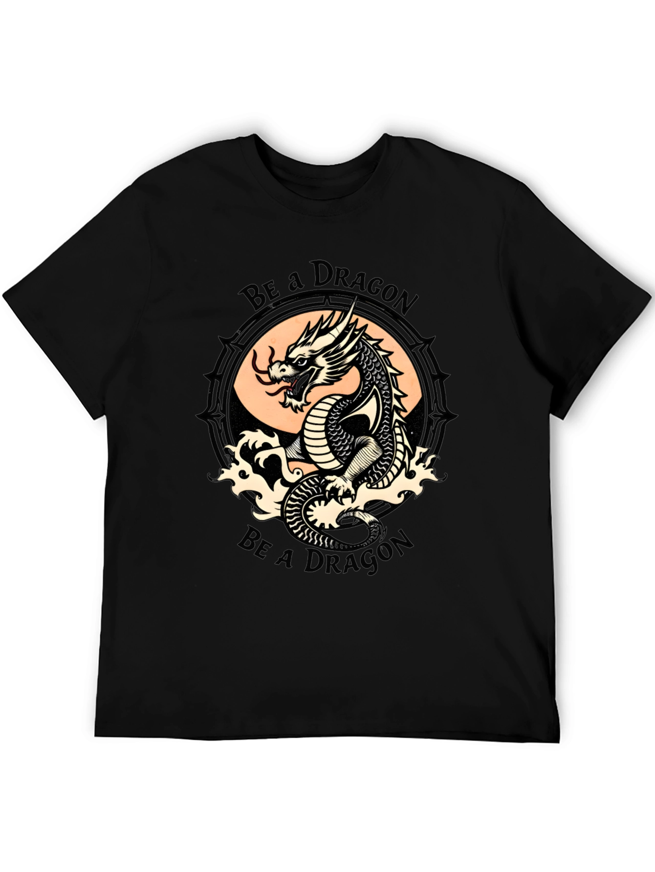 Be a Dragon Graphic Tee - Stylish Black T-Shirt