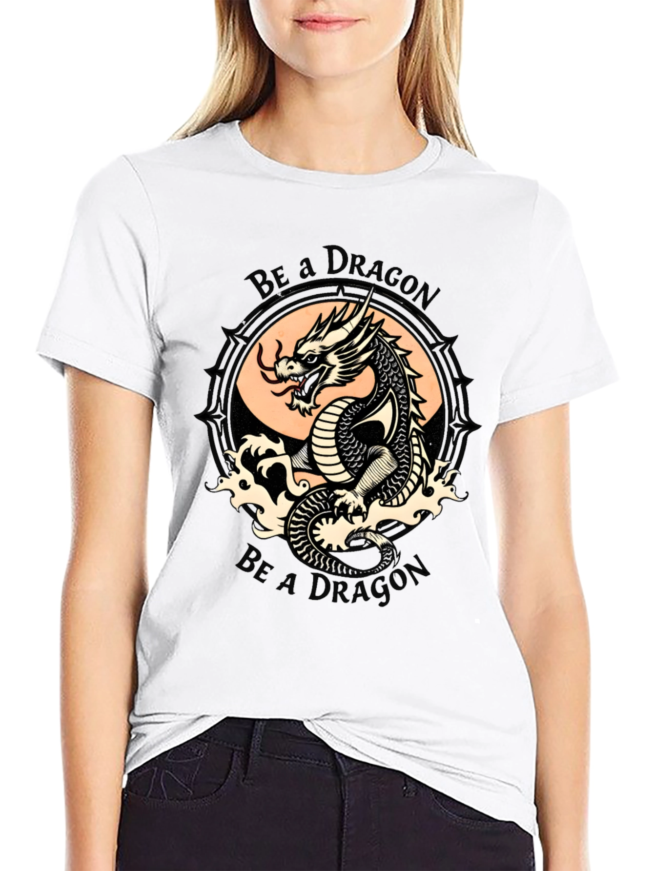Be a Dragon Graphic Tee - Stylish Black T-Shirt