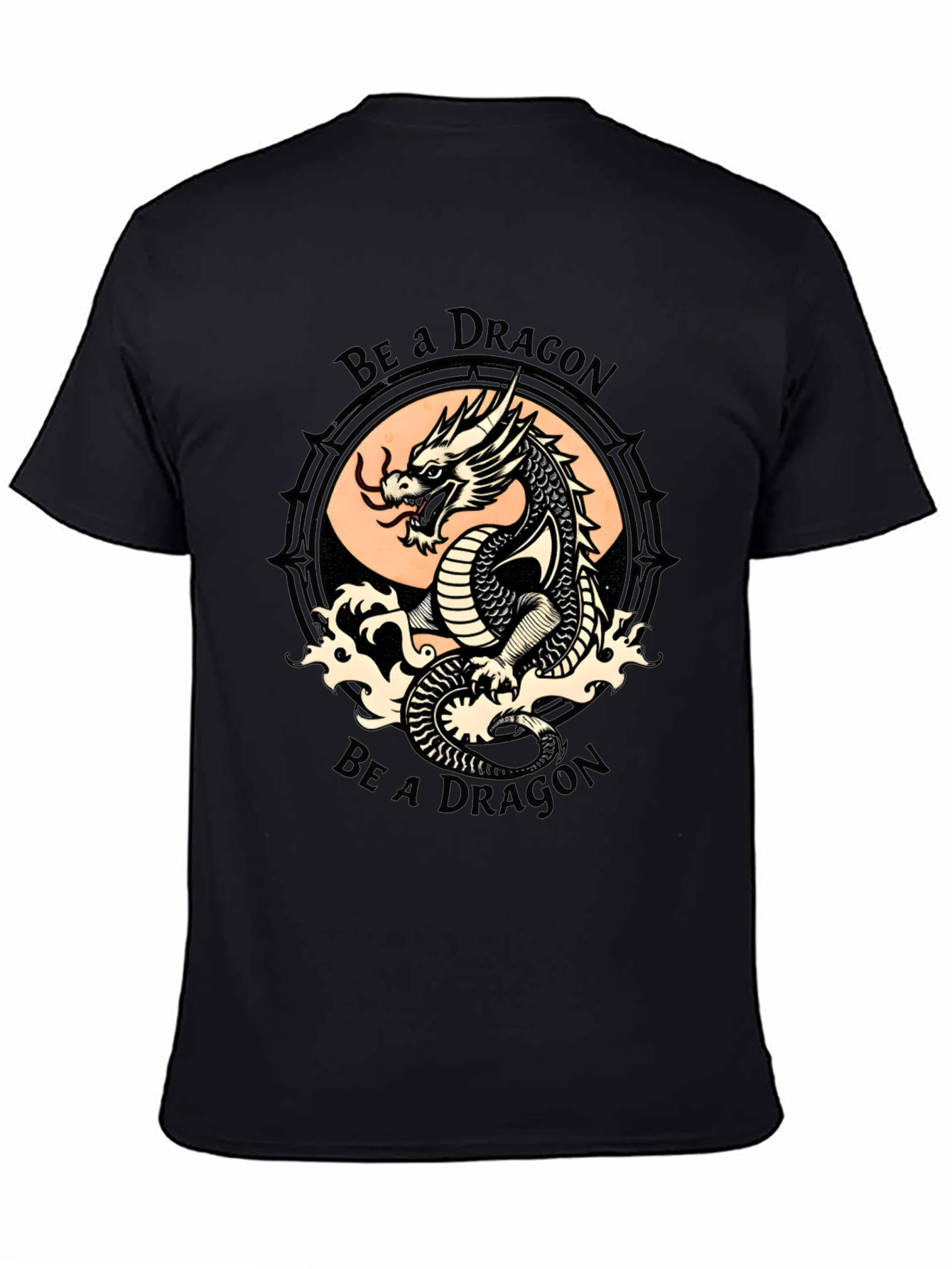 Be a Dragon Graphic Tee - Stylish Black T-Shirt