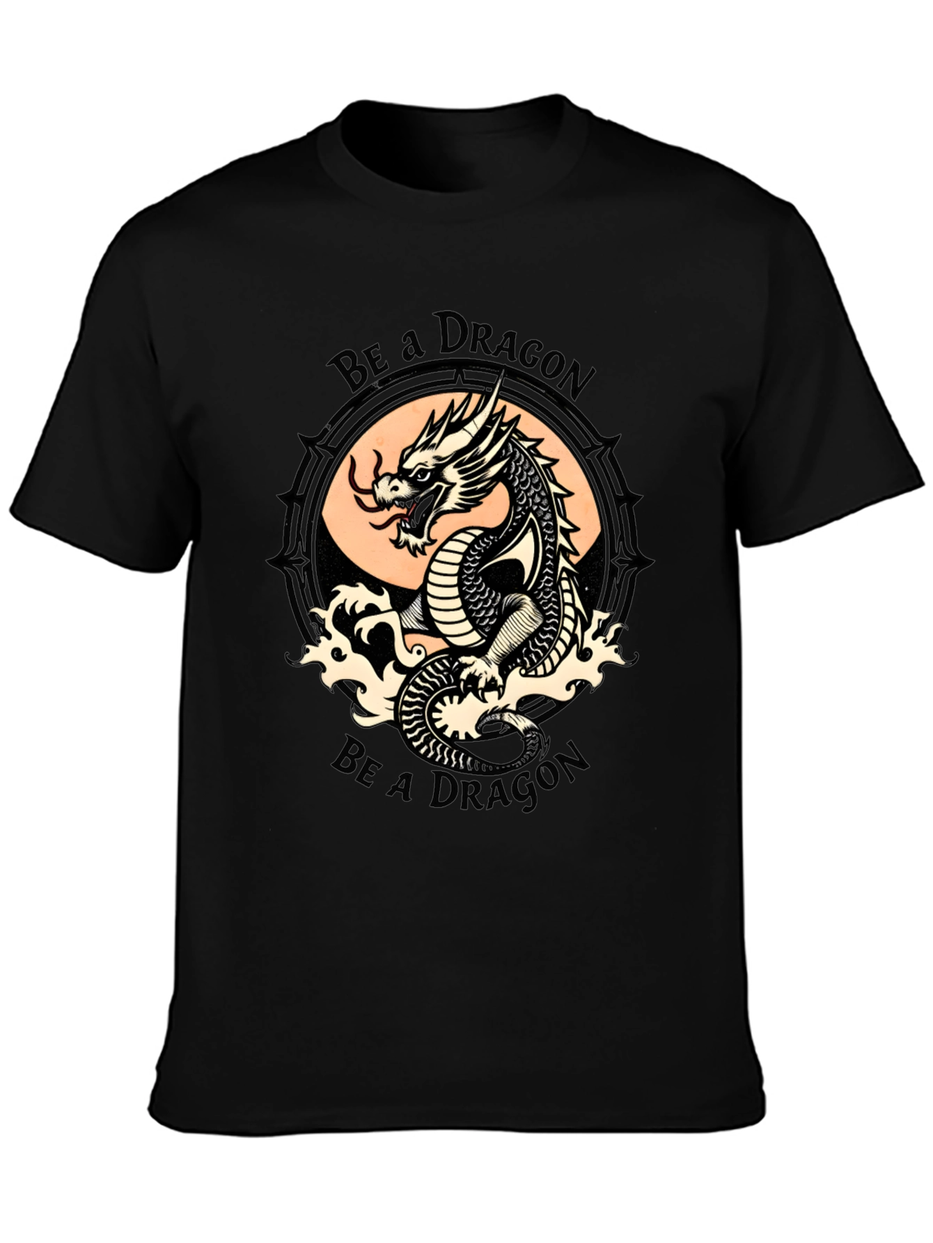 Be a Dragon Graphic Tee - Stylish Black T-Shirt