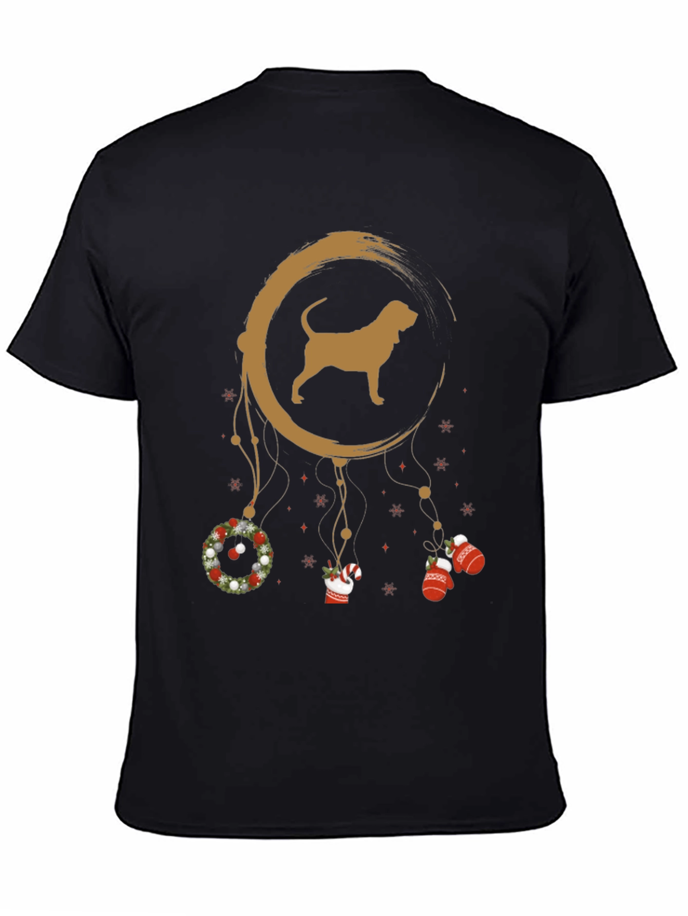 Dog Breed Dreamcatcher Christmas Black T-Shirt