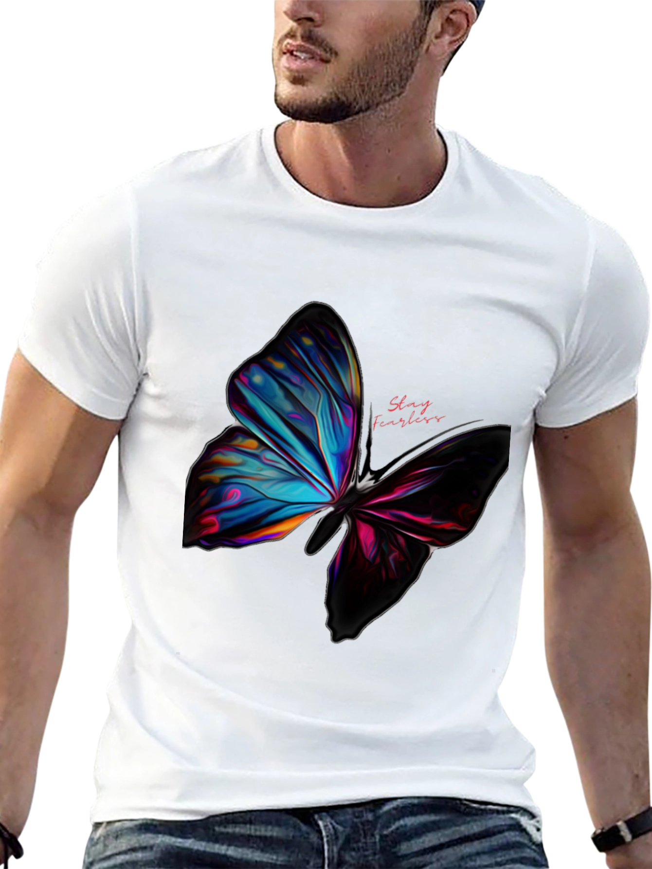 Butterfly Graphic Tee - Stay Fearless Design