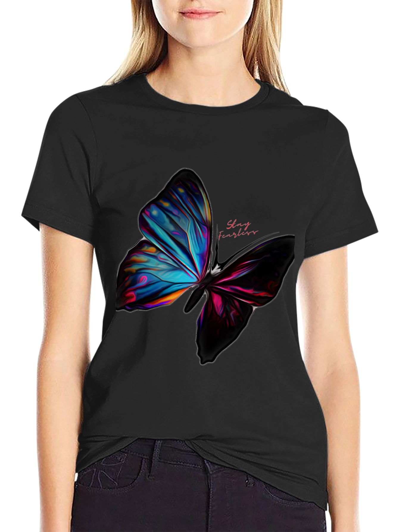 Butterfly Graphic Tee - Stay Fearless Design