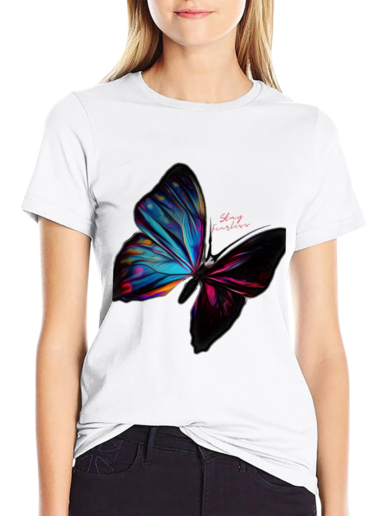 Butterfly Graphic Tee - Stay Fearless Design