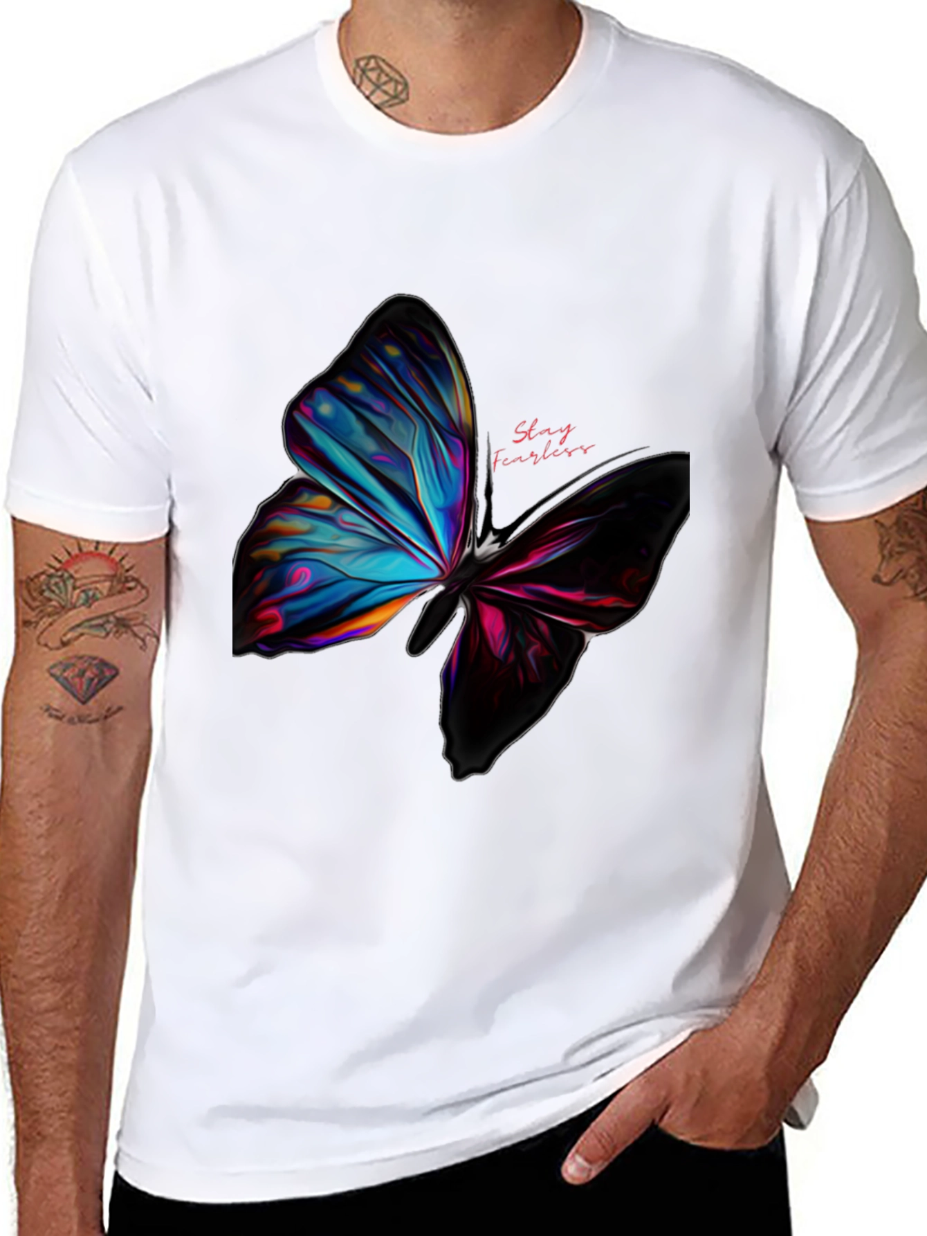 Butterfly Graphic Tee - Stay Fearless Design