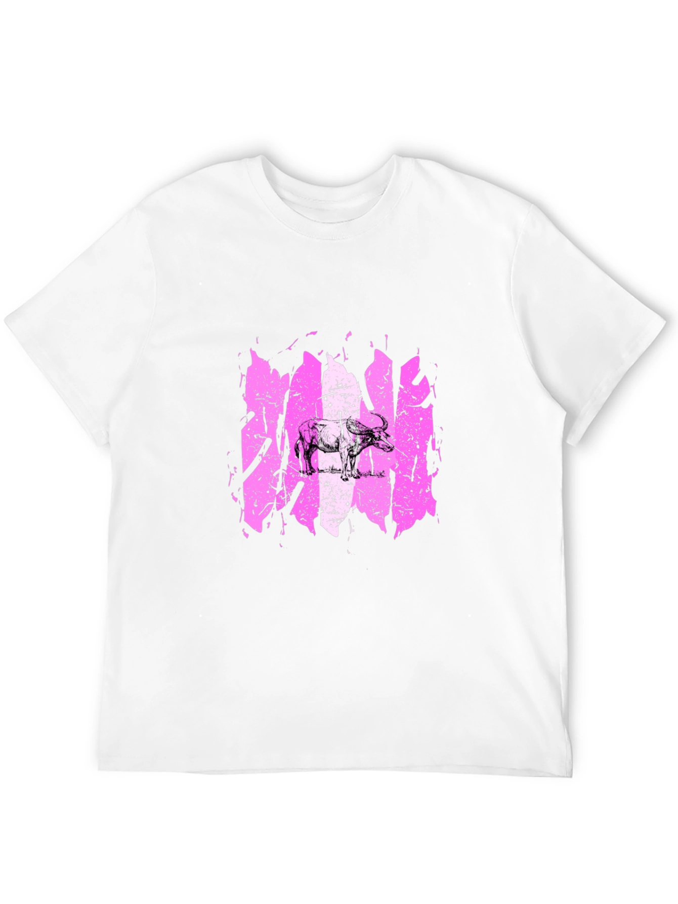 Distressed Elephant Graphic Tee - Black