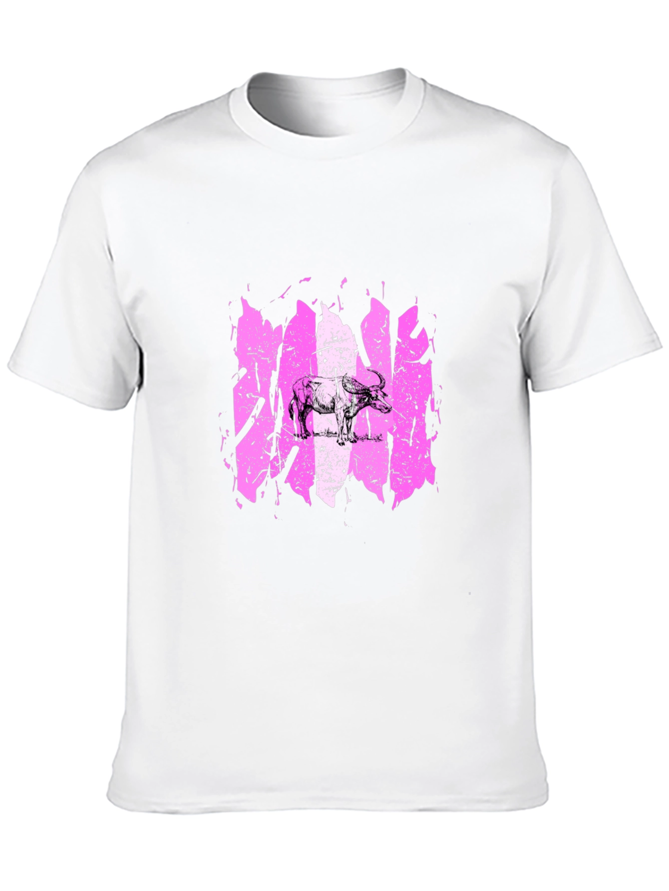 Distressed Elephant Graphic Tee - Black