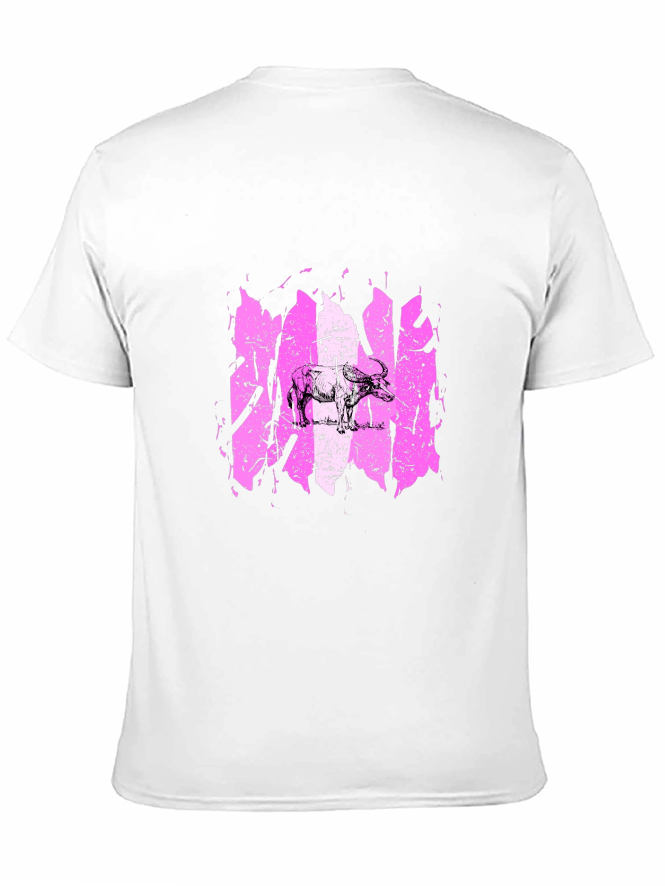 Distressed Elephant Graphic Tee - Black