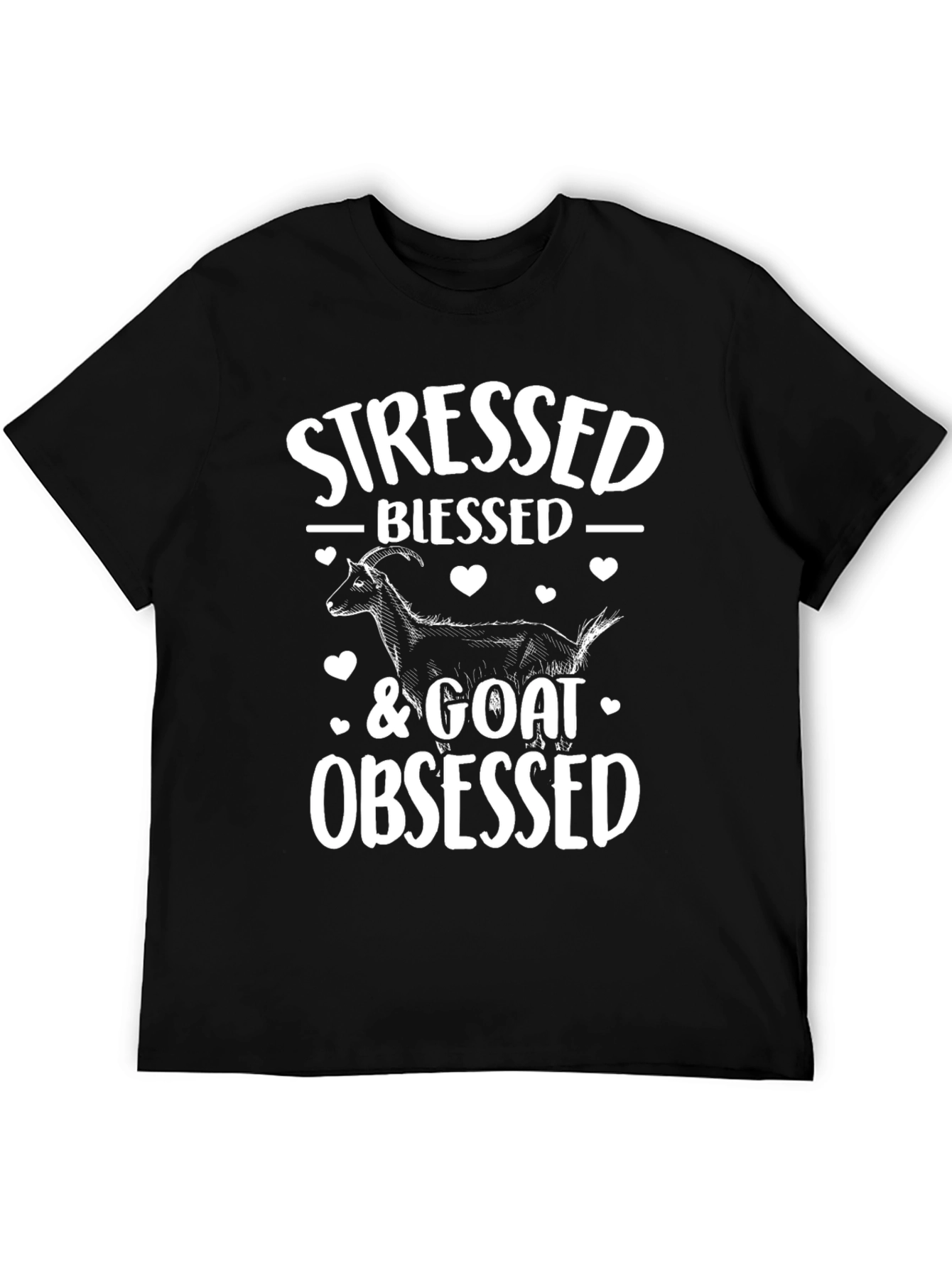 Stressed Blessed Goat Obsessed Graphic Tee
